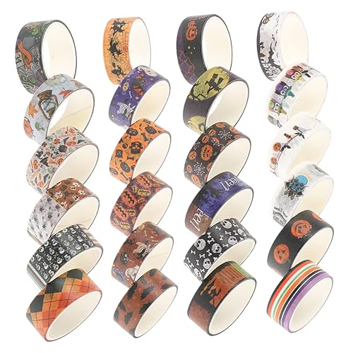 EXCEART 72 rollos de cinta Washi de Halloween, decoración colorida, álbum de recortes, calcomanías espeluznantes, álbum de boda, álbum de recortes,