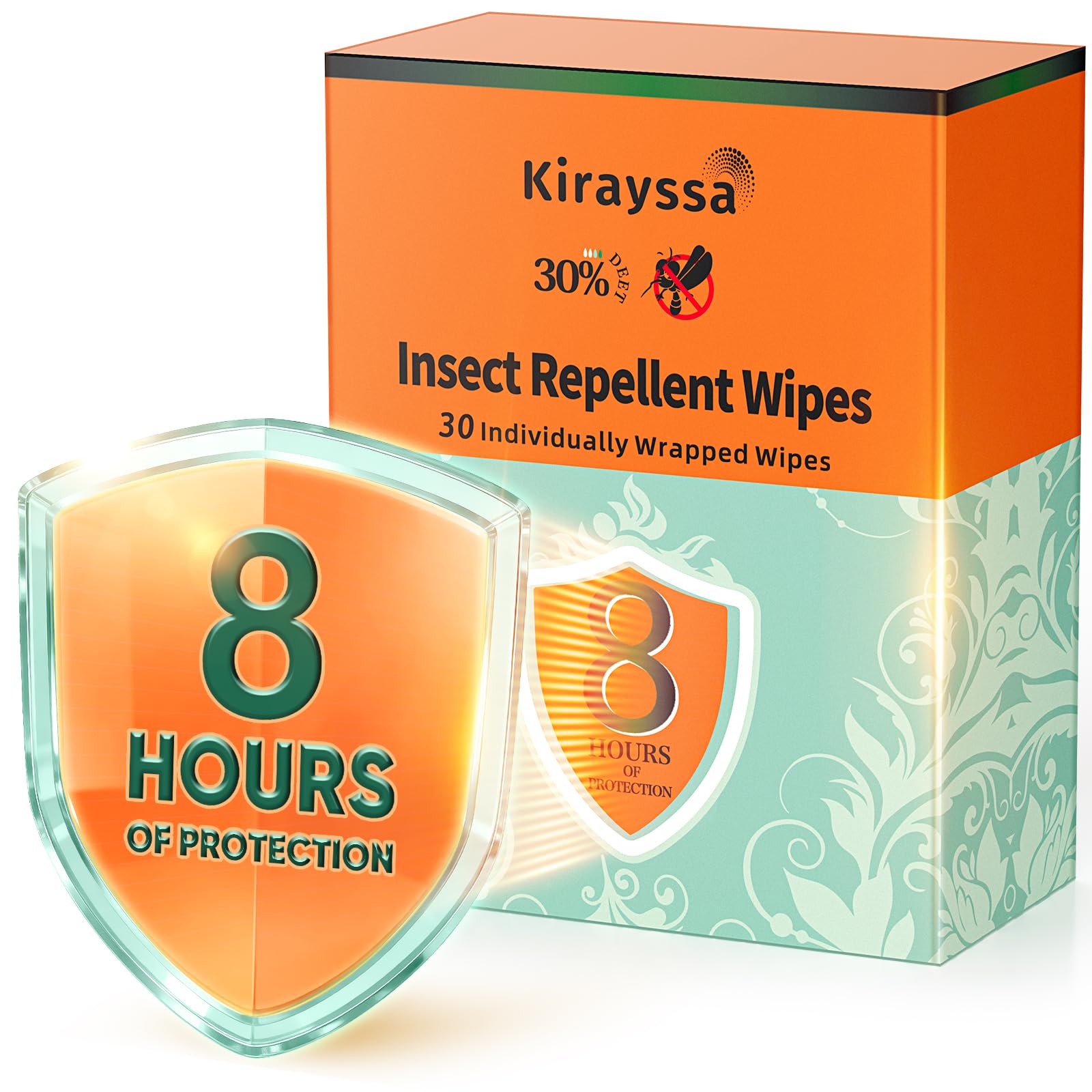 Kirayssa Mosquito & Tick Repellent Wipes