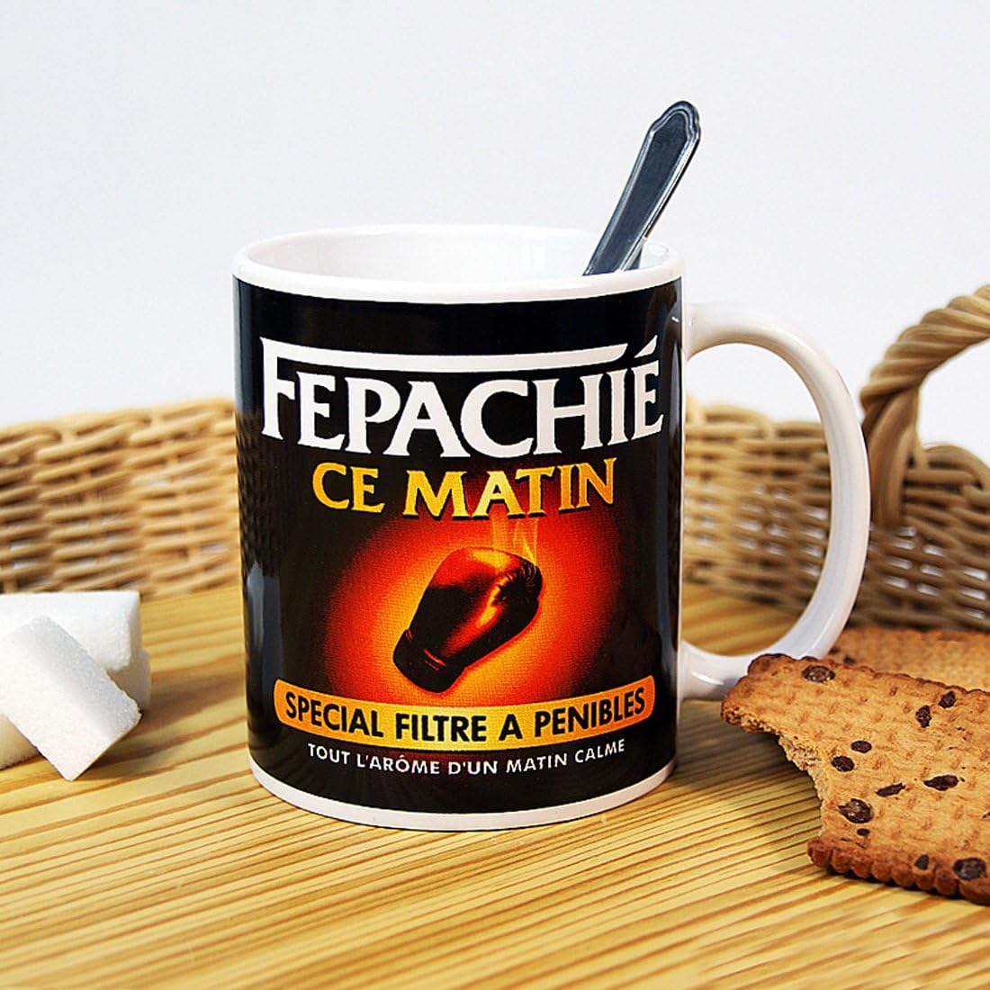 Funny Mug – Fepachié Ce Matin Nescafé Parody [French text: Don’t piss me off this morning]