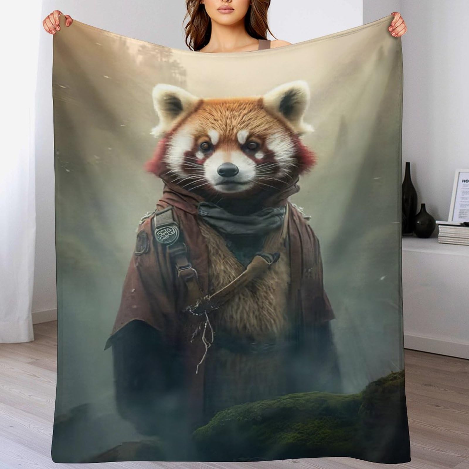 Manta de panda para sofá ideal en tardes de cine en casa
