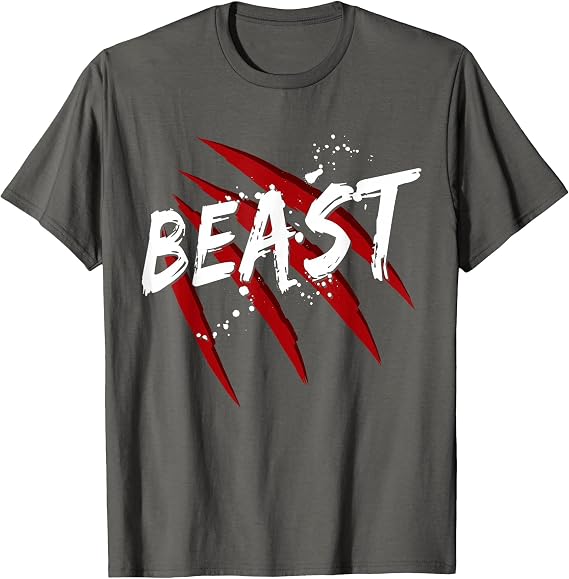 Gym Workout Training Beast Fitness Weight Loss Exercise T-Shirt