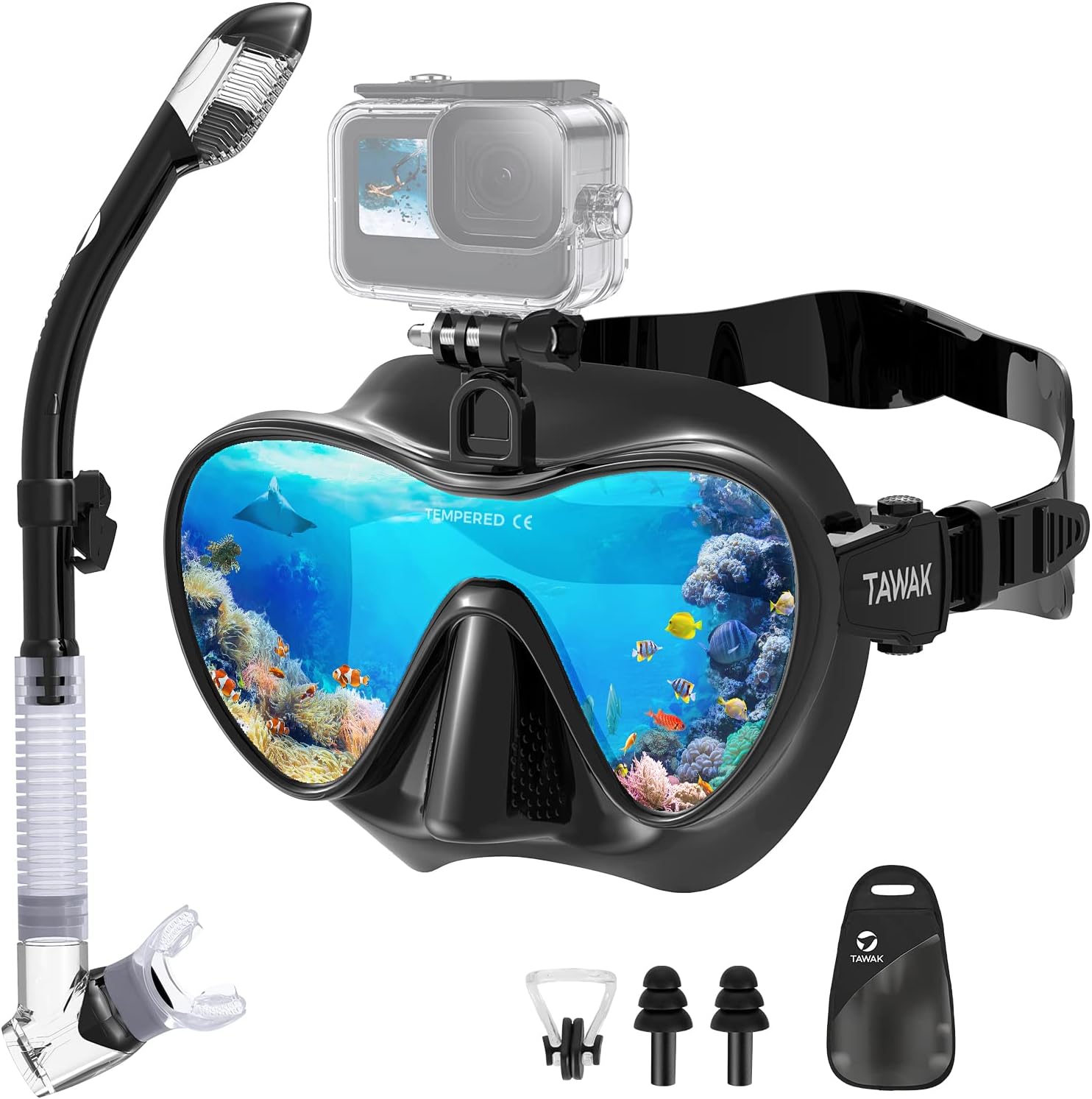 Buy TAWAK Snorkeling Gear for Adults, Snorkel Mask Adult Set Panoramic