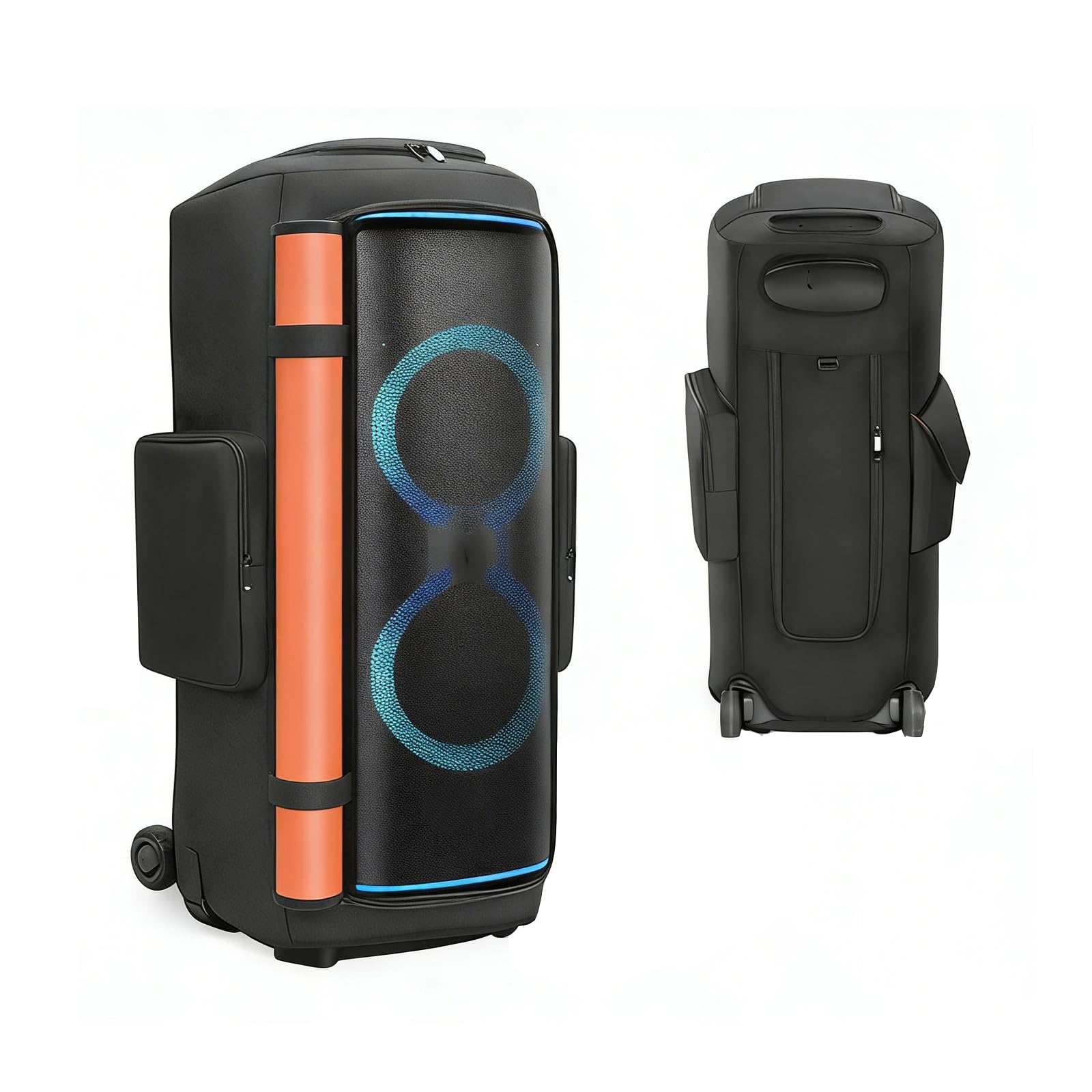 Housse anti-poussière pour haut-parleur compatible avec JBL PartyBox 720, étui de voyage portable avec porcs latéraux, noir