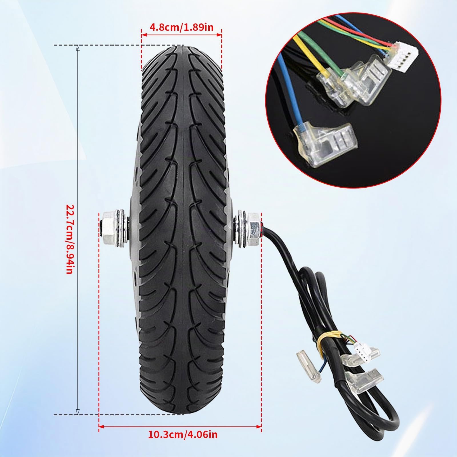 E Scooter Motor für Xiaomi M365 Pro Pro2, mit Vollgummireifen, 8.5 Zoll-Elektroroller Brushless-Radnabenmoto, 36V 350W, für Xiaomi Pro Pro2 Ersatz der Antriebsräder