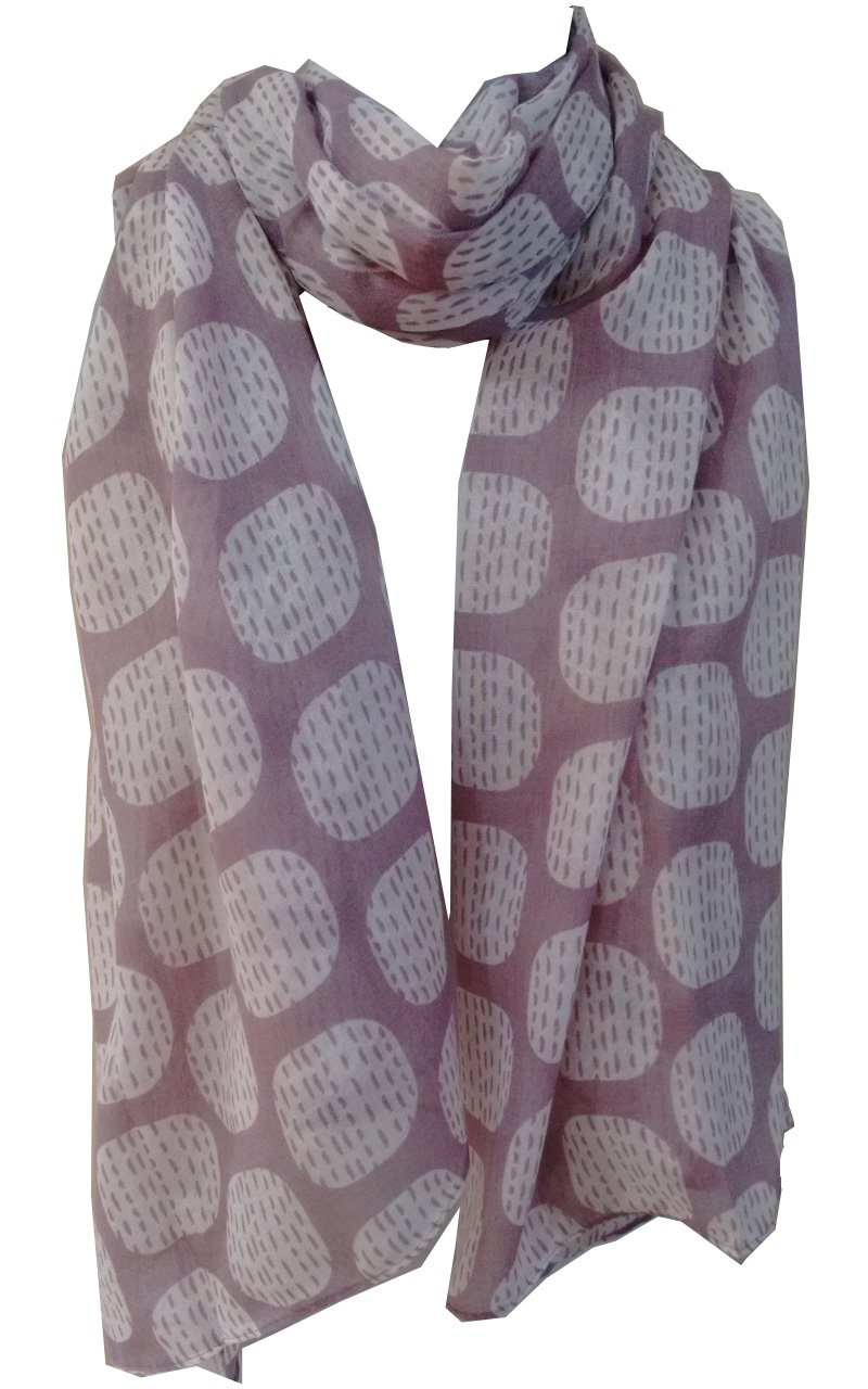 GlamLondon Simple Squares Pattern Scarf Latest Fashion Ladies Modern Print Wrap (Pink Purple)