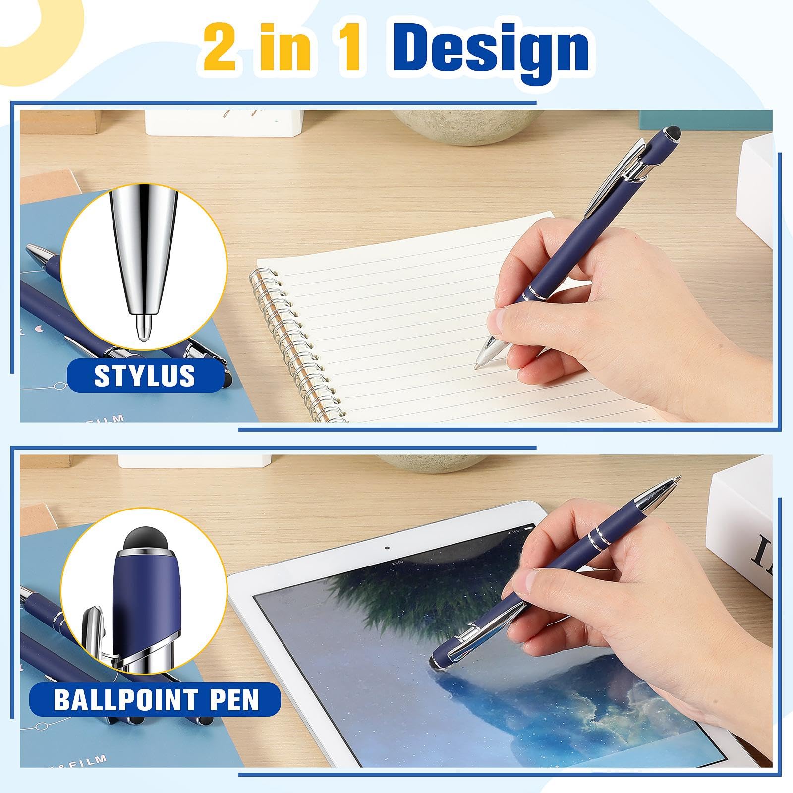 Amazon.com: Zonon 38 Pieces Rubberized Ballpoint Pen with Stylus