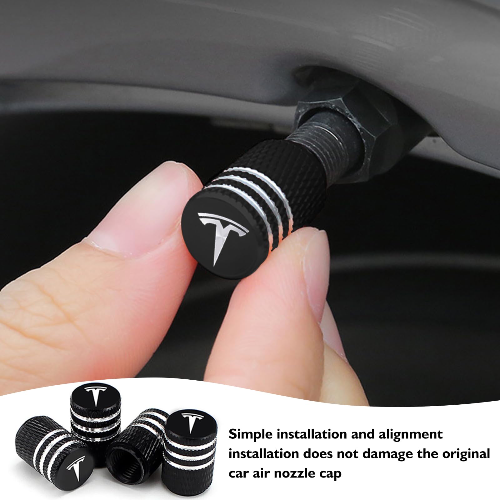 Kit d'enjoliveurs Tesla LEKEFETO Center pour Model 3 et Y, accessoires, écrous de roue avec logo Tesla