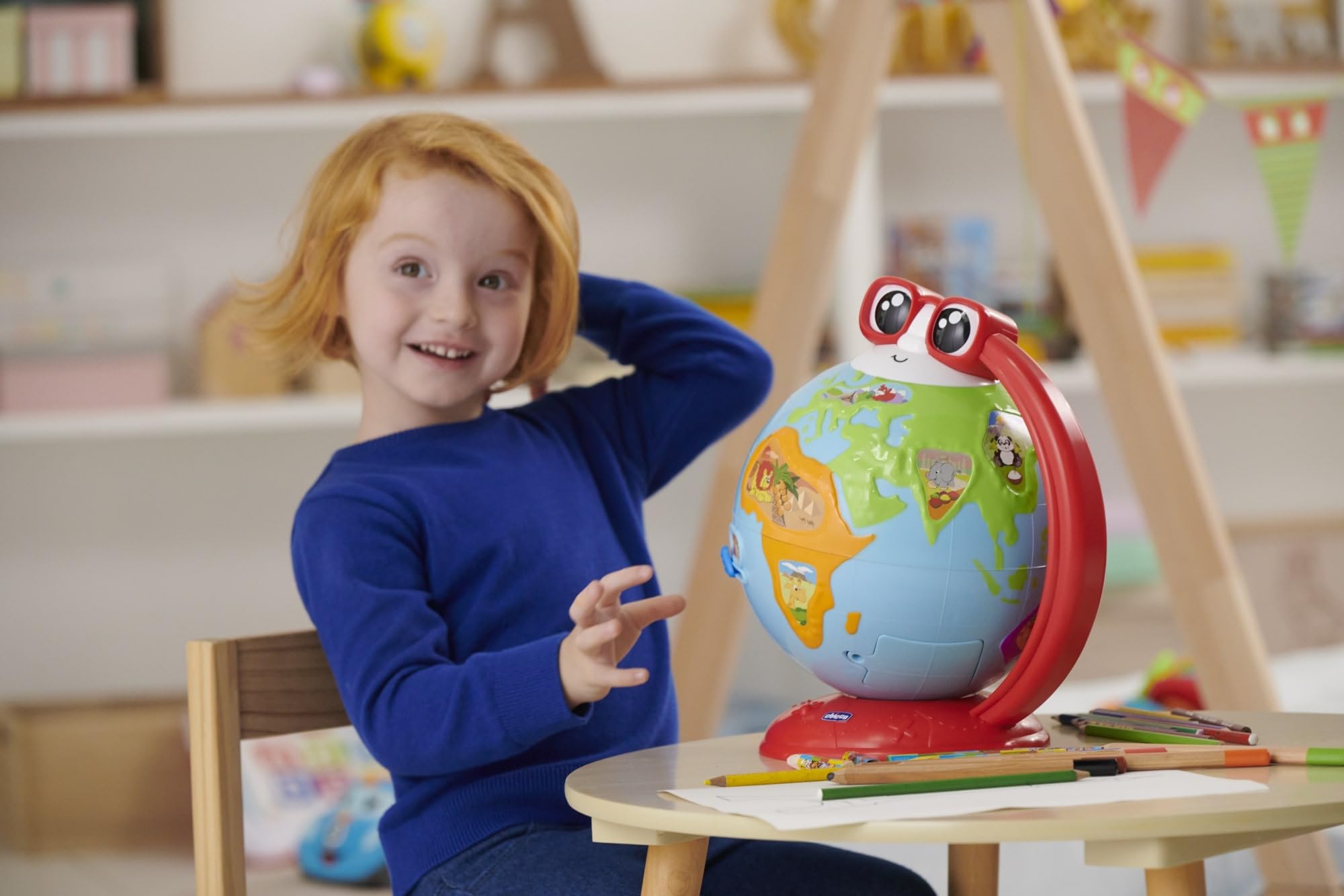 Chicco Palloncino Terracheo, Giocattolo Educativo Parlante, Per Imparare Geografia, Musica e Curiosità del Mondo, Flora e Fauna, +300 Frasi e Concorsi Canzoni, Metodo Montessori