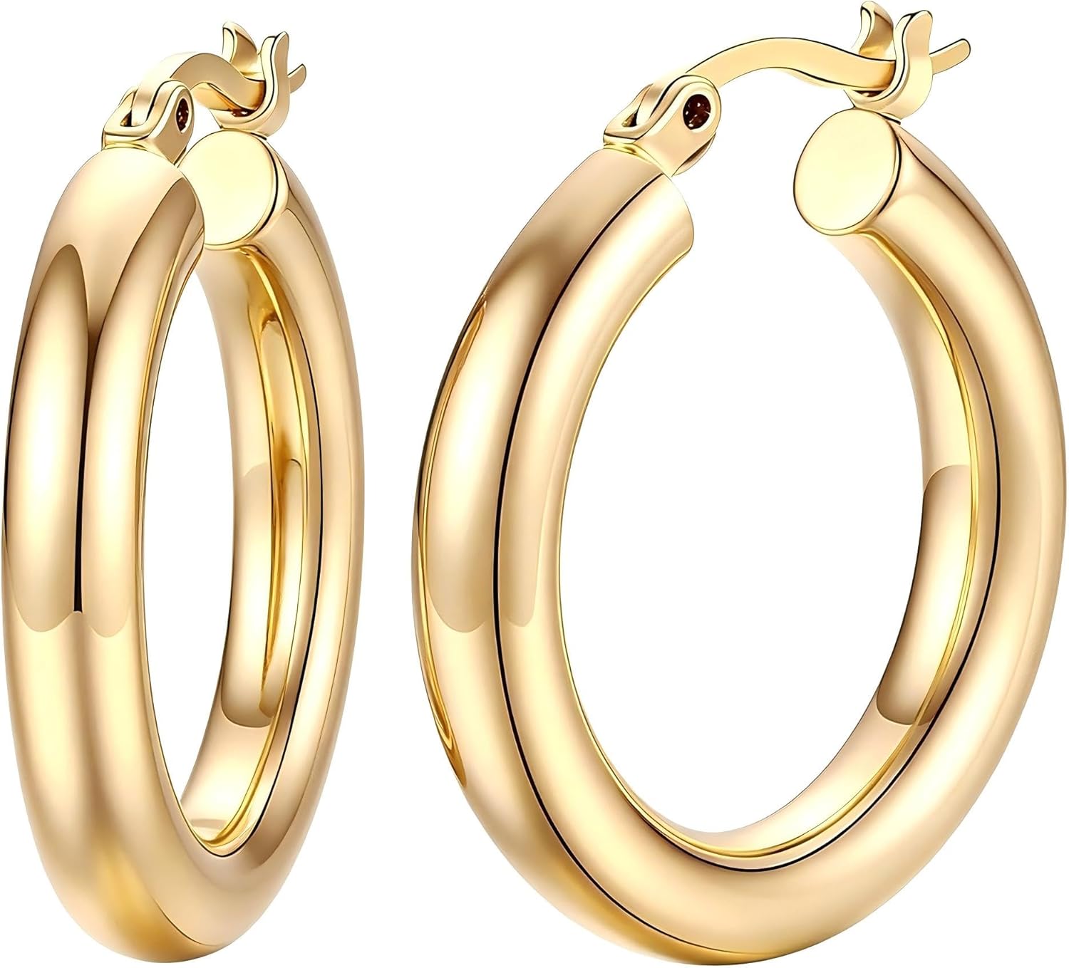 14K Gold Hoop Earrings for Women, Lightweight Everyday Hoops - Perfect Mother’s Day, Valentine’s, Anniversary & Birthday Gifts for Wife