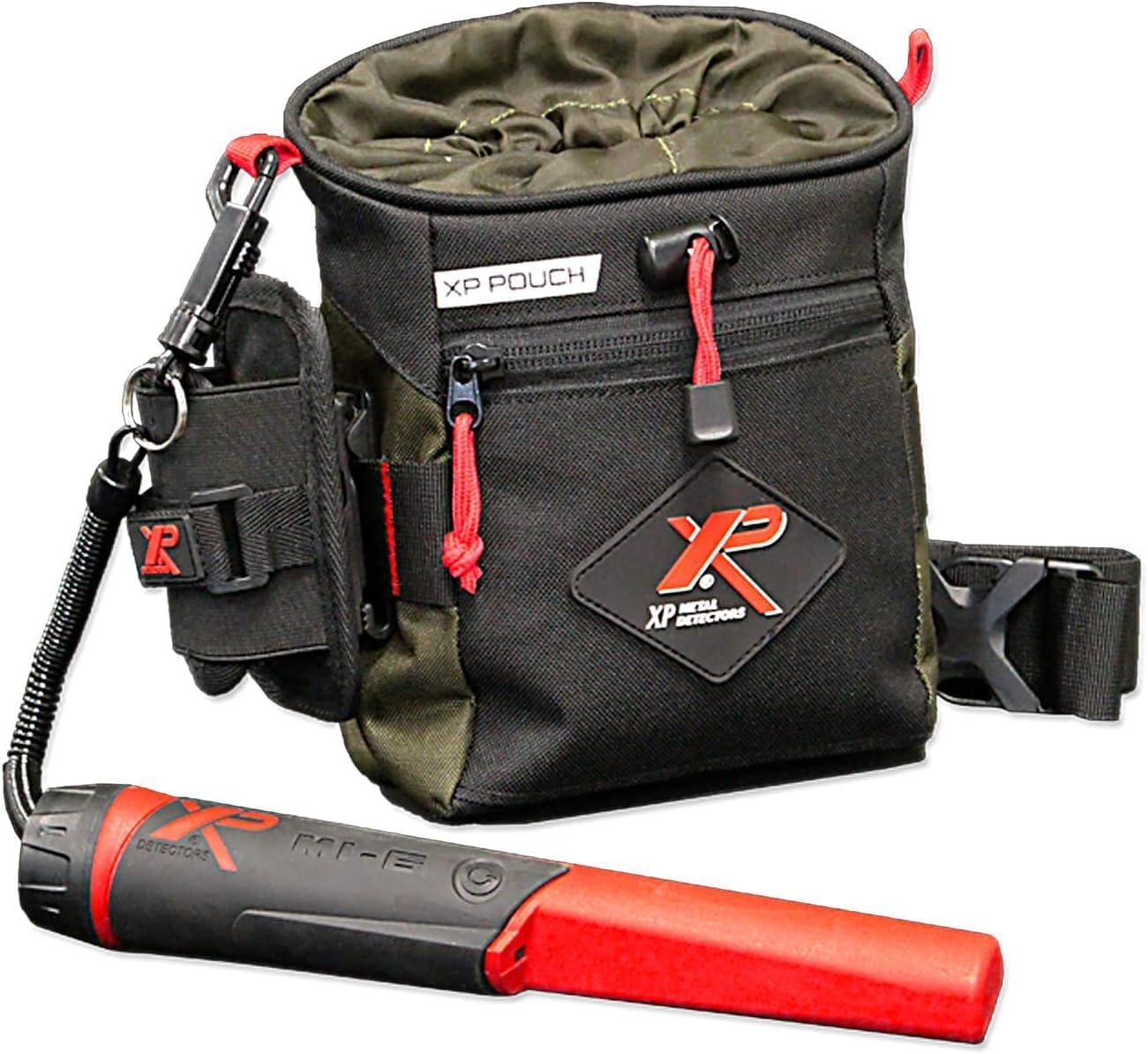 XP Metal Detectors Fundbeutel – mit einer großen zugänglichen Tasche und einer kleinen Reißverschlusstasche – Mehrere integrierte Molle-Befestigungssysteme (XPPOUCH)