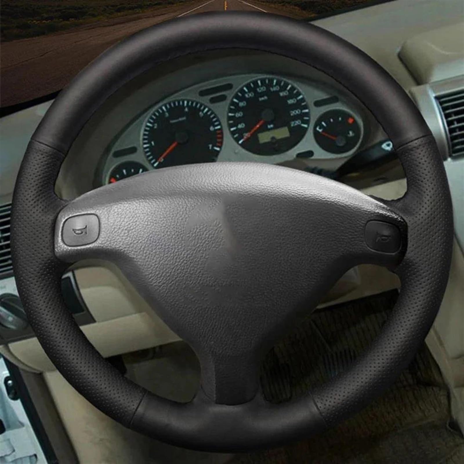 Für Opel, Für Astra, Für G-Corsa,für B-Zafira, Für A-Agila,für A-Combo Für B-Tigra. Lenkradbezug Aus Perforiertem Leder Mit Autogeflecht Teile(Blue1)