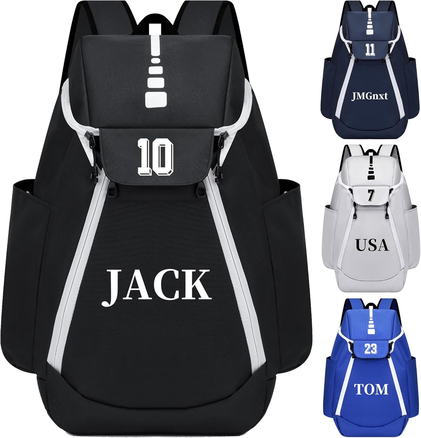 Personalized Basketball Backpack for Men/Women - Custom Name & Logo, Adjustable Straps for Sports, Gym