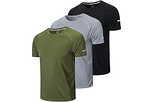 Men's Synthetic T-Shirt Trio: Ultimate Moisture Control for Active Lifestyles