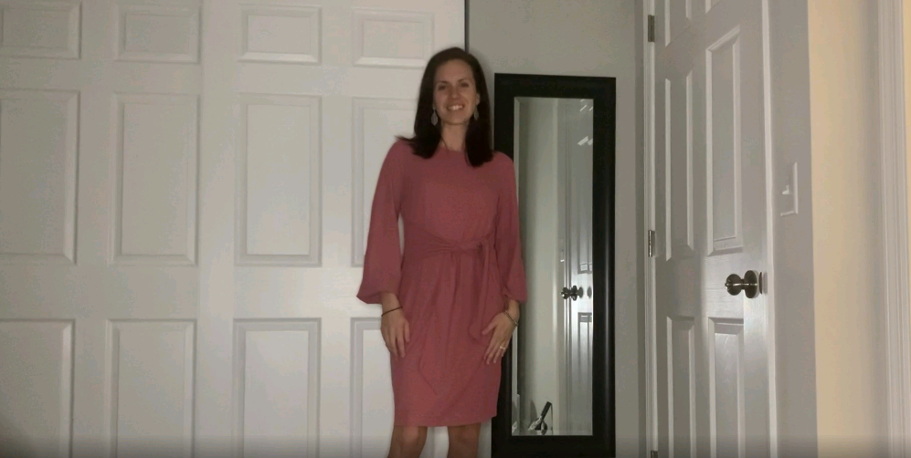 lionstill Women's Elegant Long Sleeve Dress Casual Tie Waist Sweater Dresses Black Small - Image 7