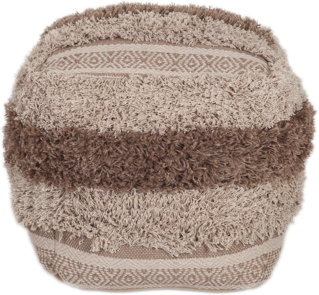 Parkland Collection Iliya Transitional Beige Pouf