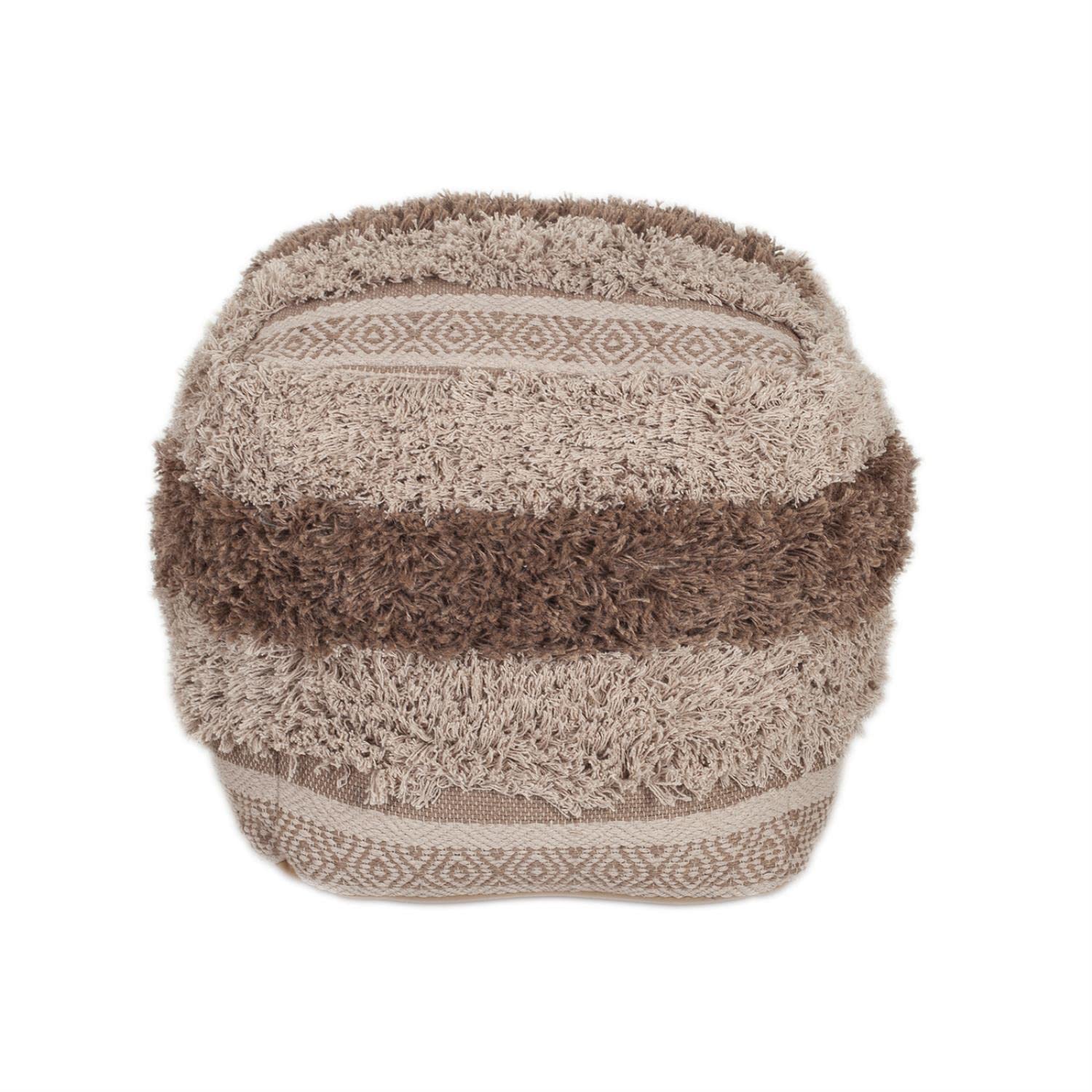 Parkland Collection Iliya Transitional Beige Pouf