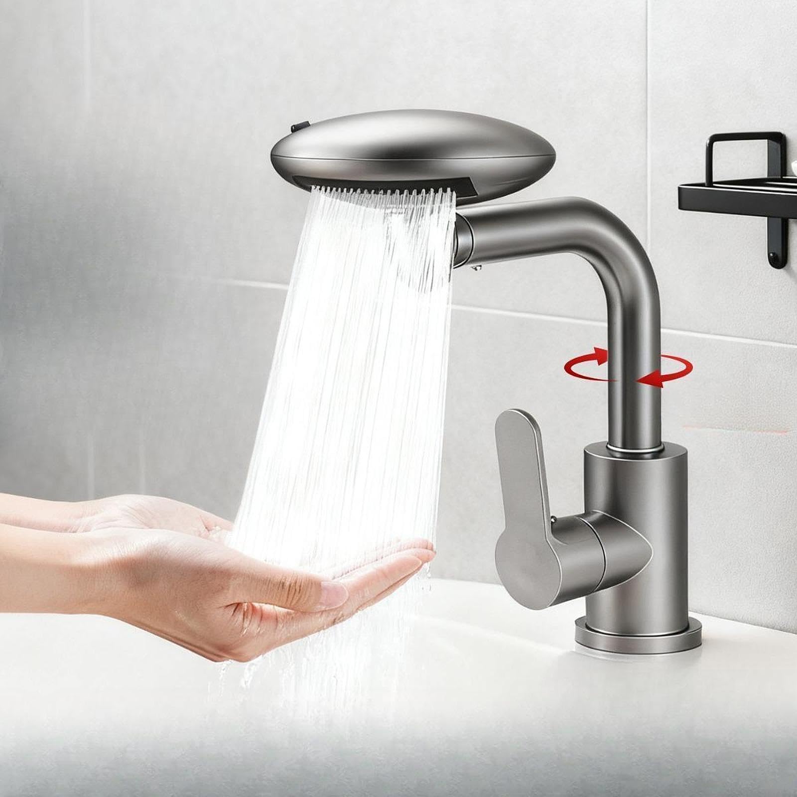Rubinetto per Bagno, Accessorio Versatile per Acqua Calda E Fredda per Doccia E Lavabo di Casa
