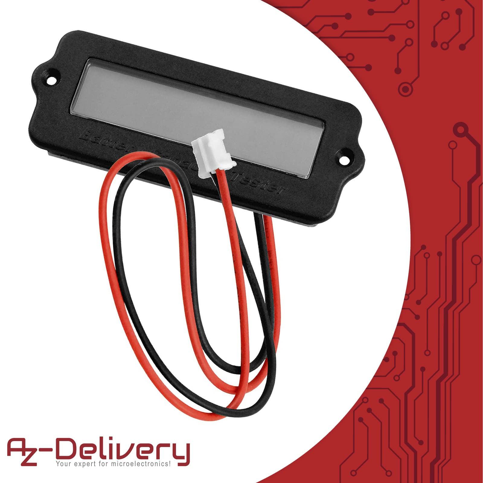 AZDelivery 3 x 12V LY6W indicatore capacità batteria con schermo LED verde retroilluminato