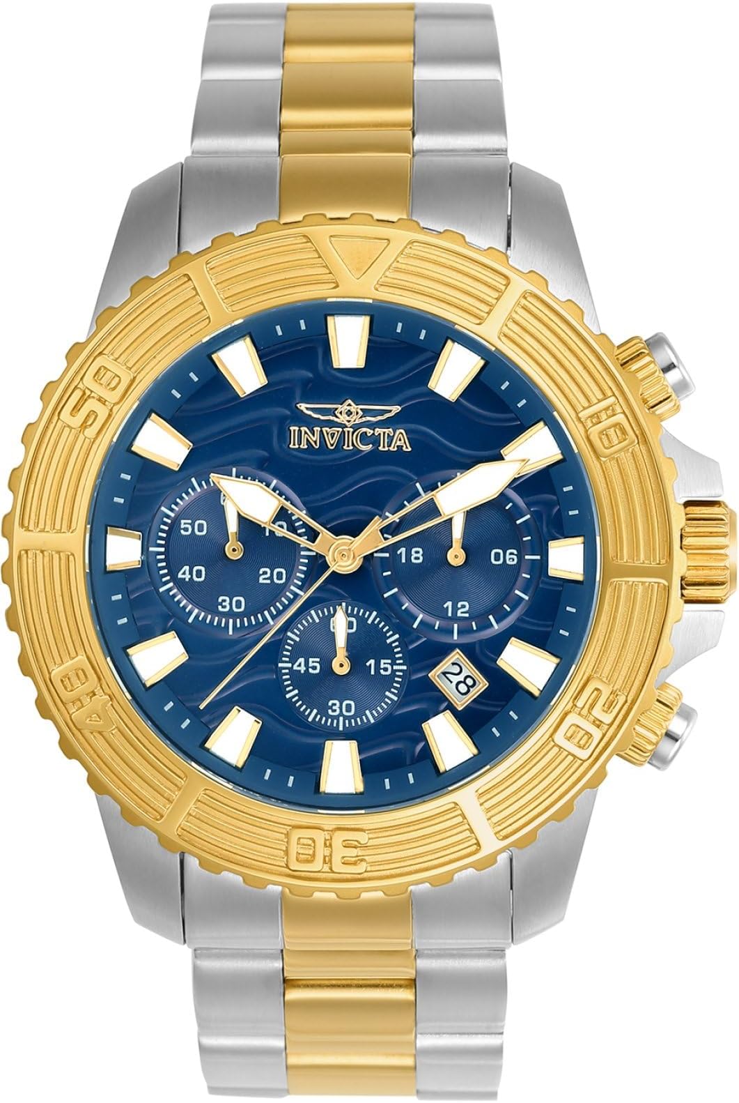 Invicta 24002 Pro Diver Men's Wrist Watch Stainless Steel Quartz Blue Dial