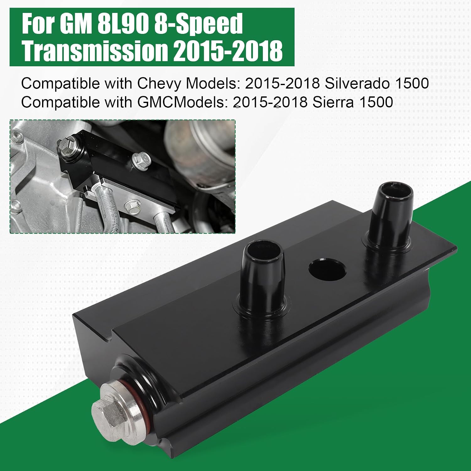 Automatic Transmission Fluid Thermal Bypass Valve Compatible with 2015-2018 Chevy Silverado 1500 Compatible with 2015-2018 GMC Sierra 1500 8L90 8-Speed Replace 125071000
