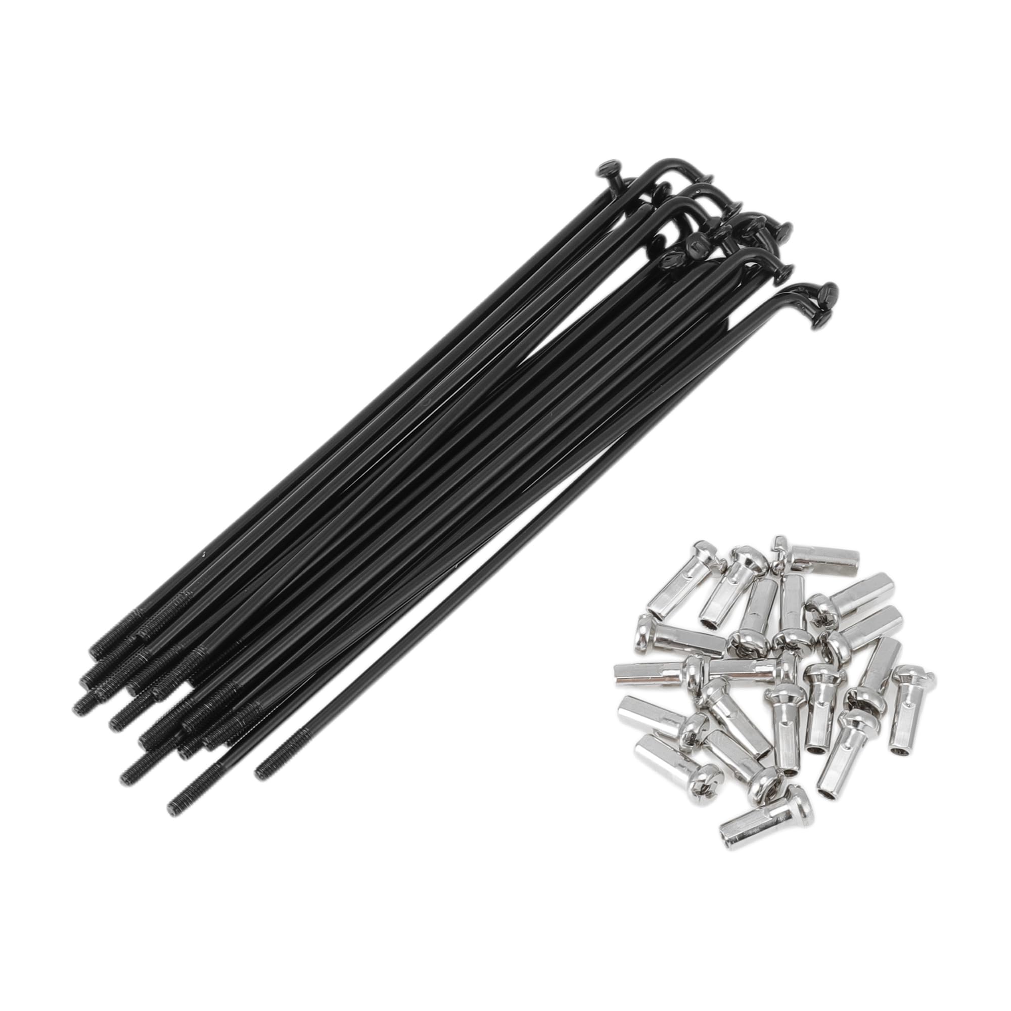 INFINAUTO 20 Set 13G Bicycle Spokes 105mm Bike Wheel Spokes 304 Stainless Steel Black