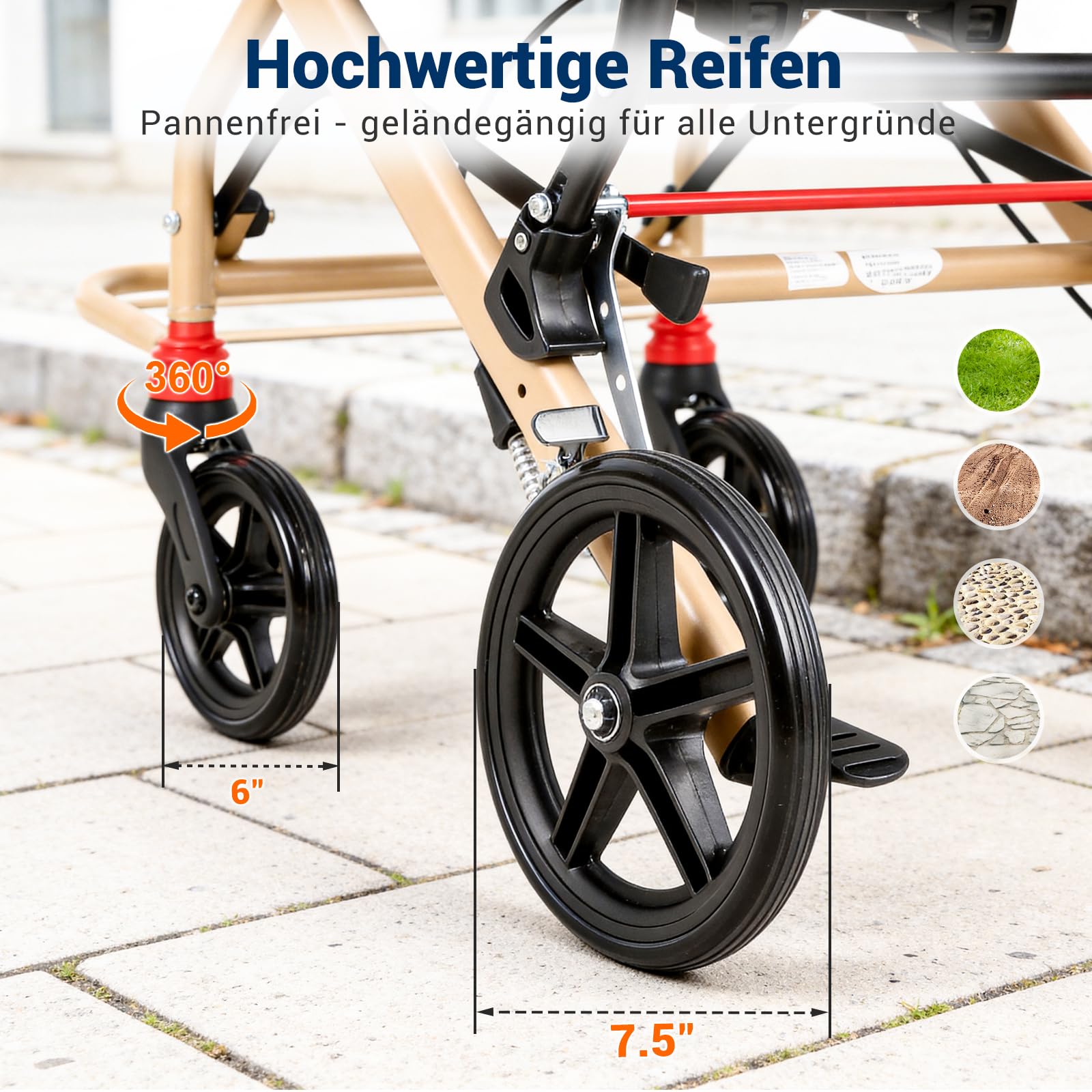 Care Parents reiserollstuhl Faltbar & Leicht (8,7kg), 41cm Sitzbreite,mit ausziehbarer Zugstange, Aluminium rollstuhl, Kompakt für Flugzeug, Bahn & Auto, Armlehnen hochklappbar, Bis 100kg (CP-9209)