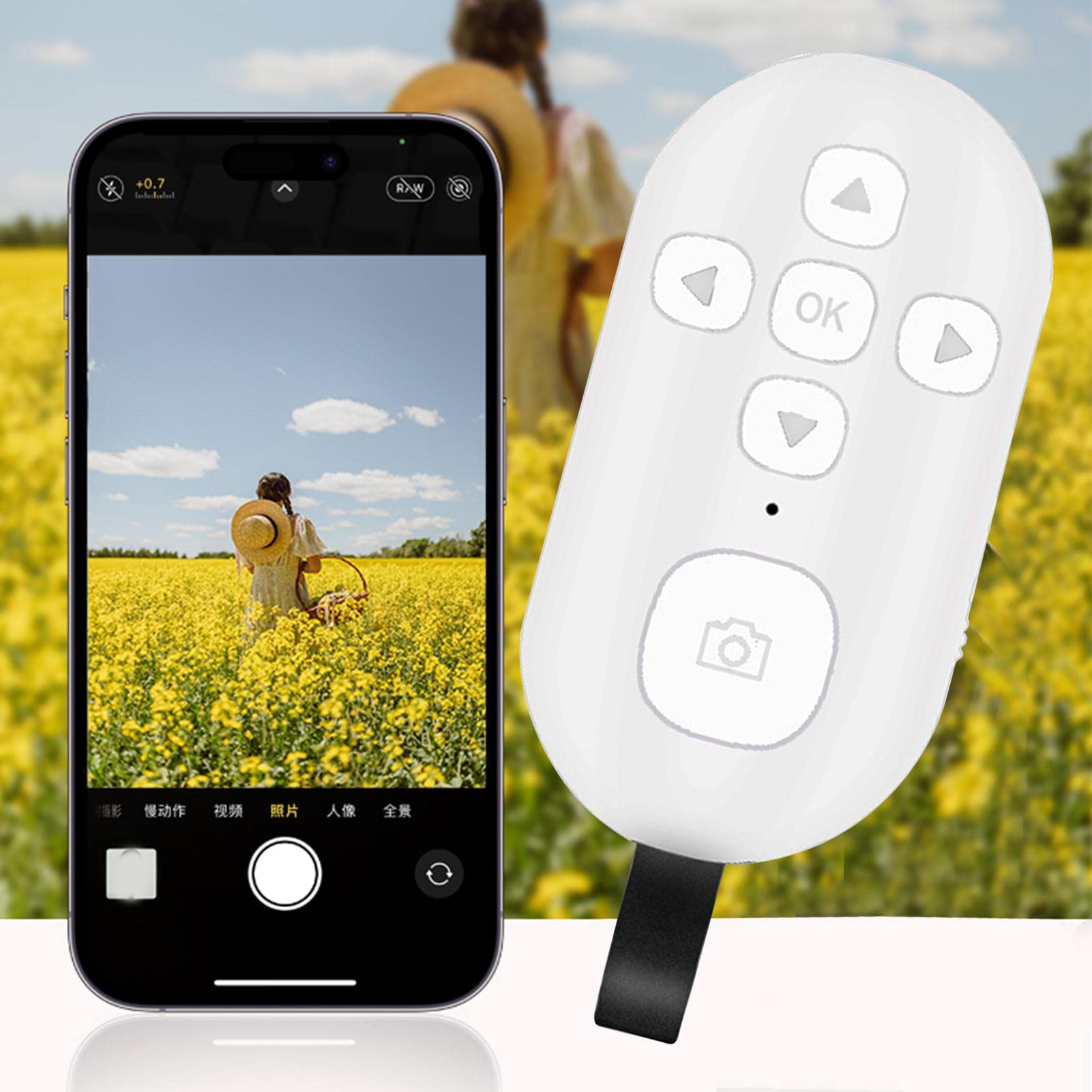 Remote Control Selfie Télécommande Bluetooth Pour Smartphone BLE M3 - Déclencheur Photo à Distance - Portée 10m - Type C Remote Contrôle Caméra Sans Fil