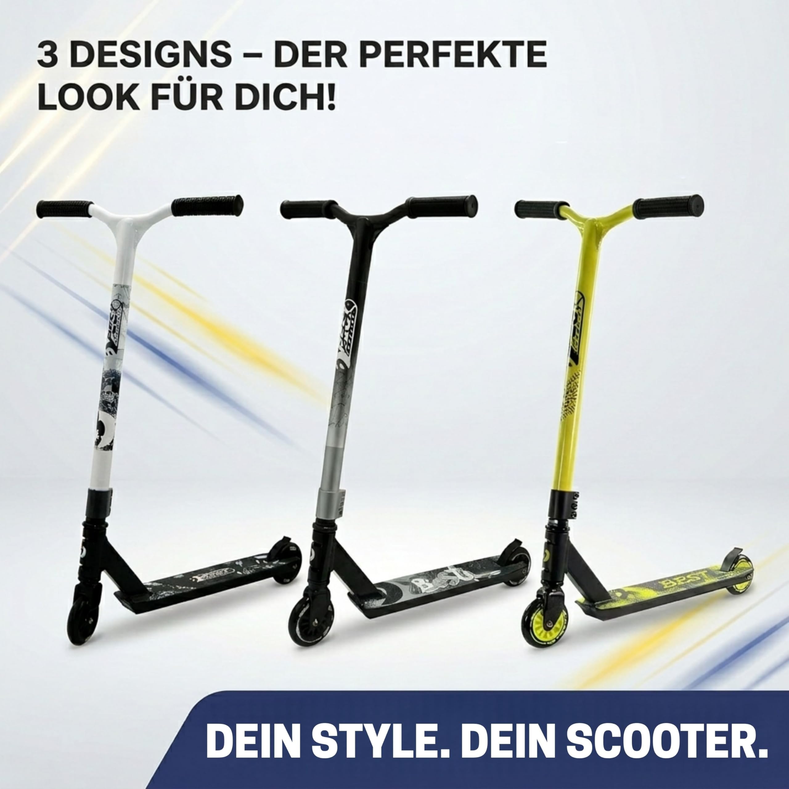 Best Sporting Hulajnoga wyczynowa dla młodzieży unisex dla lat 100, kolor czarny/biały