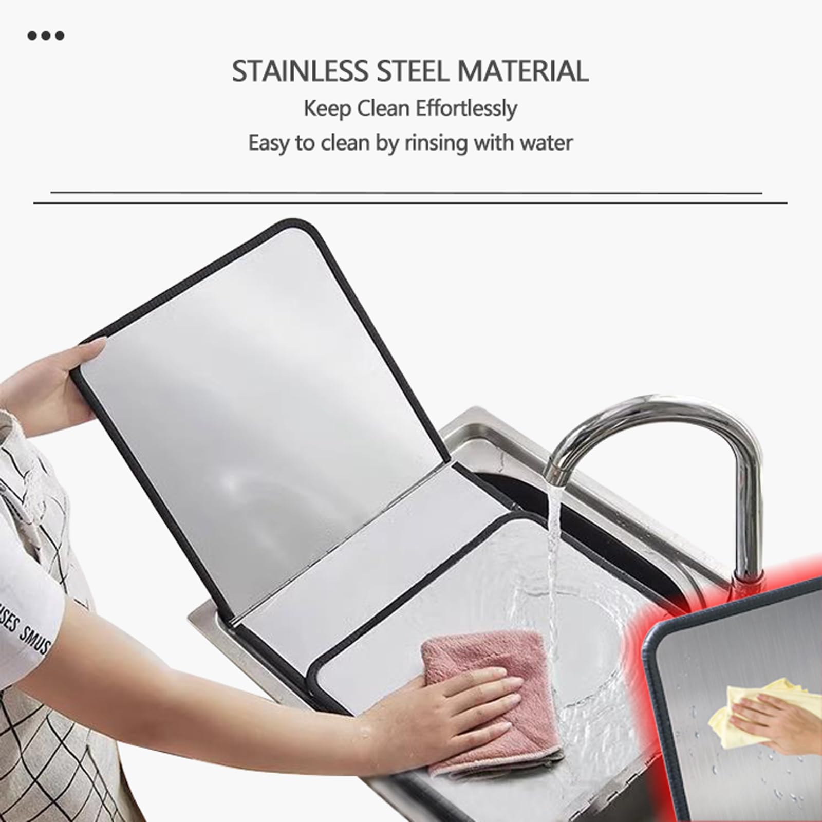Plaque Anti Projection Cuisine Bouclier Anti-éclaboussures Portable Pour Protection D'écran De Cuisinière, Panneau De Protection Anti-éclaboussures Pliable En Acier Inoxydable(Size:40*80*40cm)