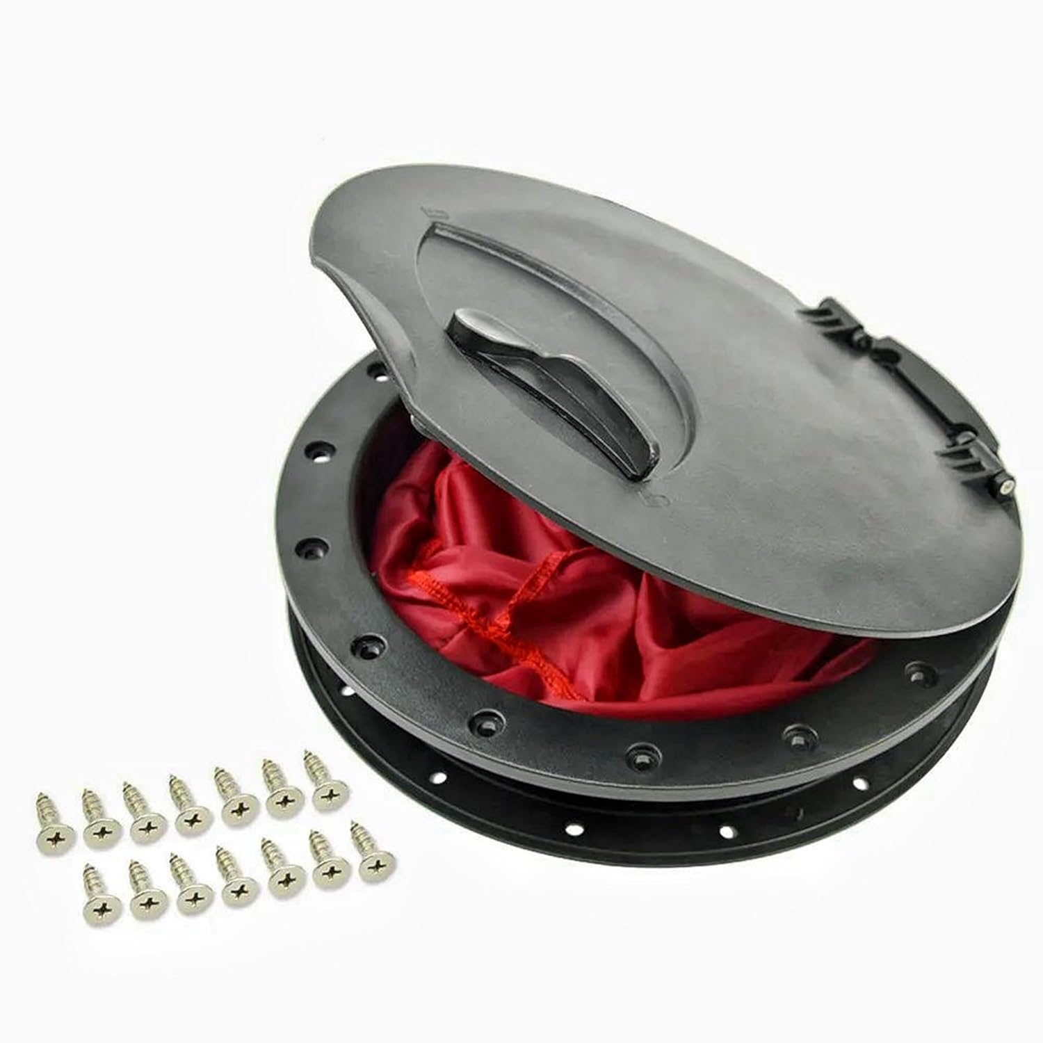 6/8/9 Inch Round Hatch Cover Deck Plate ABS Accessories Hatch Cover with Red Waterproof Bag for Kayak Boat Fishing Rigging (9inch) 6/8/9 Inch Round Hatch Cover Deck Plate ABS Accessories Hatch Cover with Red Waterproof Bag for Kayak Boat Fishing Rigging (9inch)