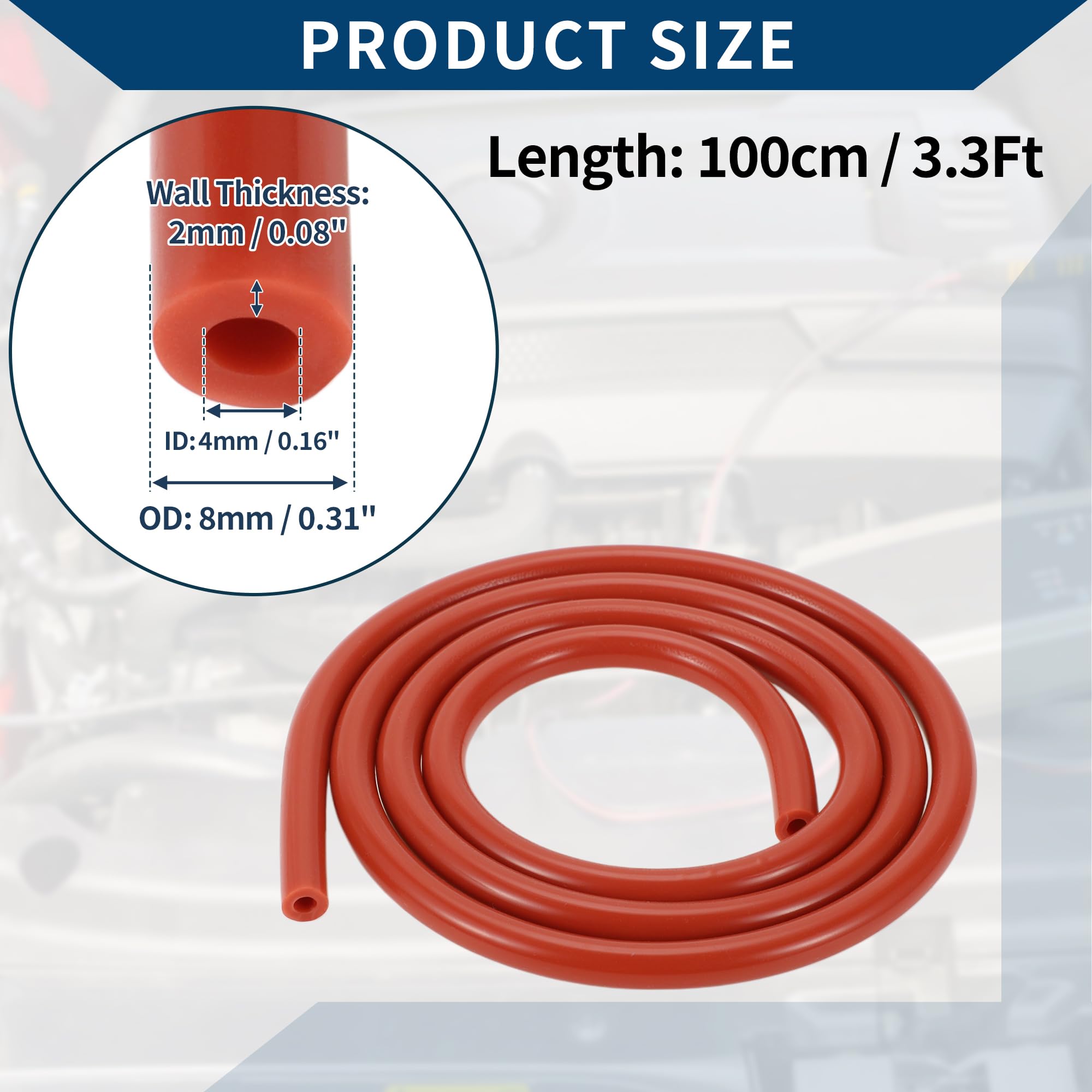 Partuto 1pc 130PSI Max Pressure Silicone Vacuum Tubing Hose India