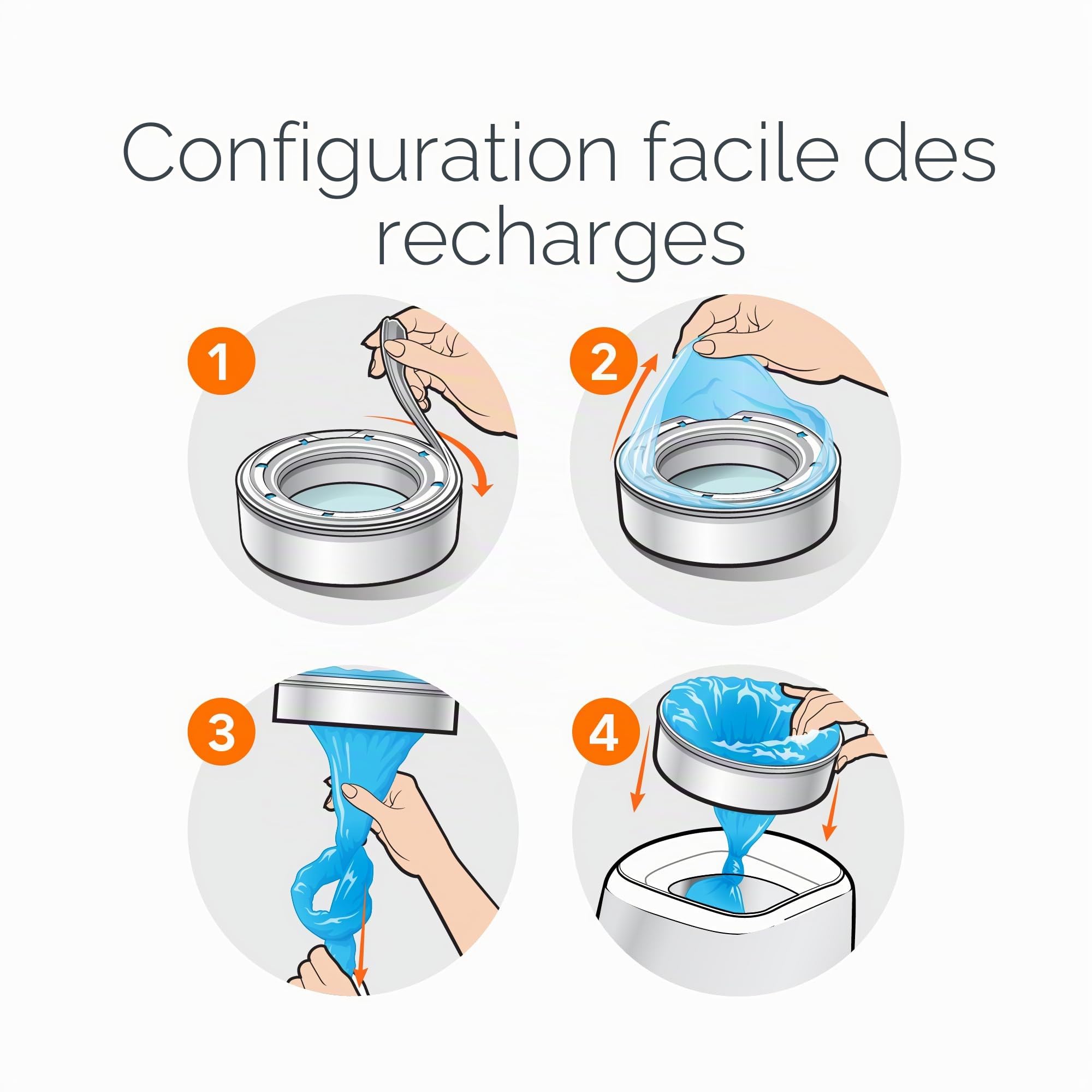 Diaper Genie Playtex Max Fresh Lot de 3 sacs de recharge pour couches 810 ct