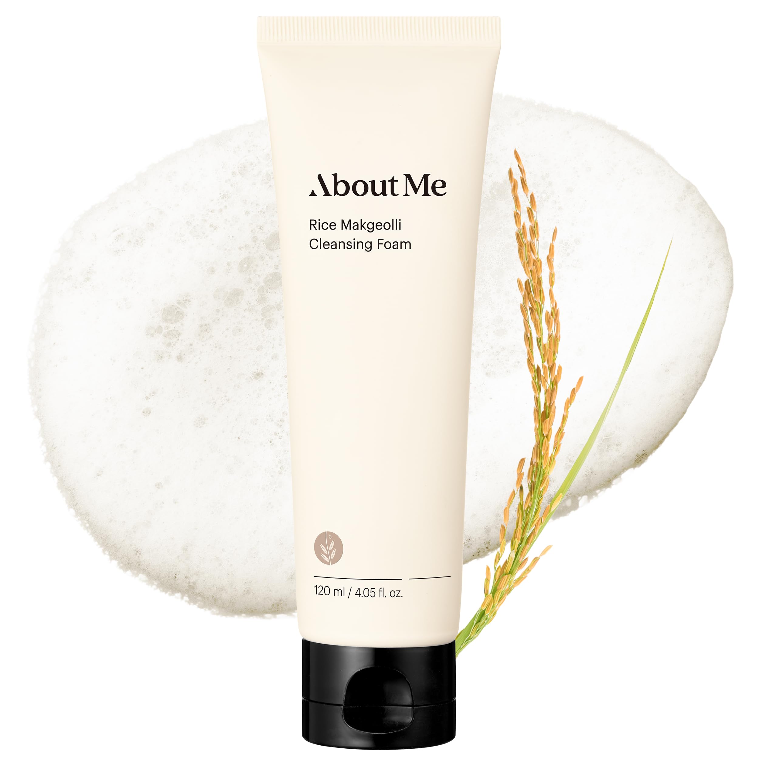 Amazon.com: About Me Korean Rice Cleansing Foam - Makgeolli Low pH Cream to  Foam Face Wash, Rice Bran Water 21,000ppm + 4 Ferments, 5 Mild Surfactants  No Sulfates, for Sensitive Skin, 4.06
