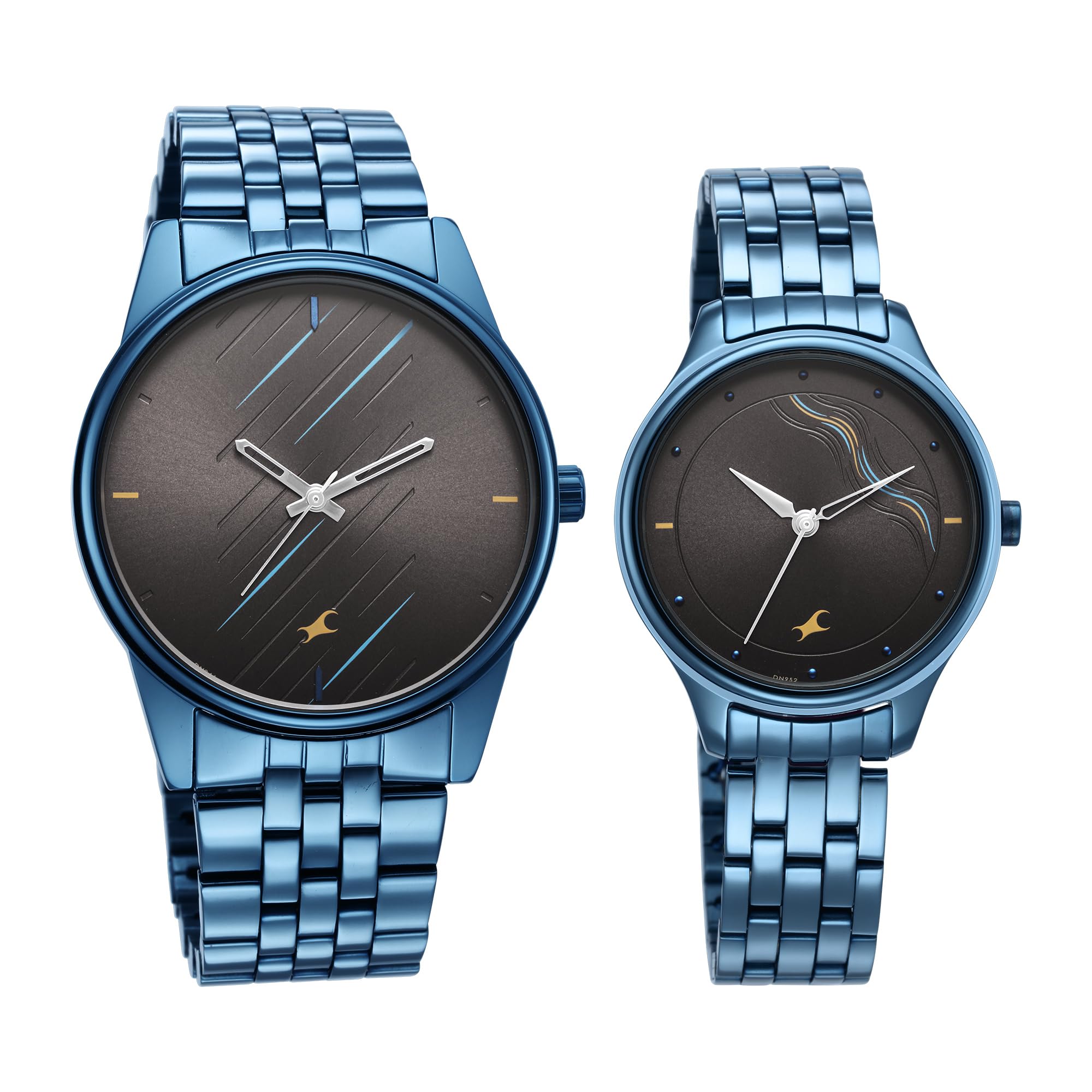 Fastrack Mixmatched Quartz Analog Black Dial Blue Stainless Steel Strap Watch for Couple-NS33056296QM01P (B0CCWBN1KN) Amazon Price History, Amazon Price Tracker