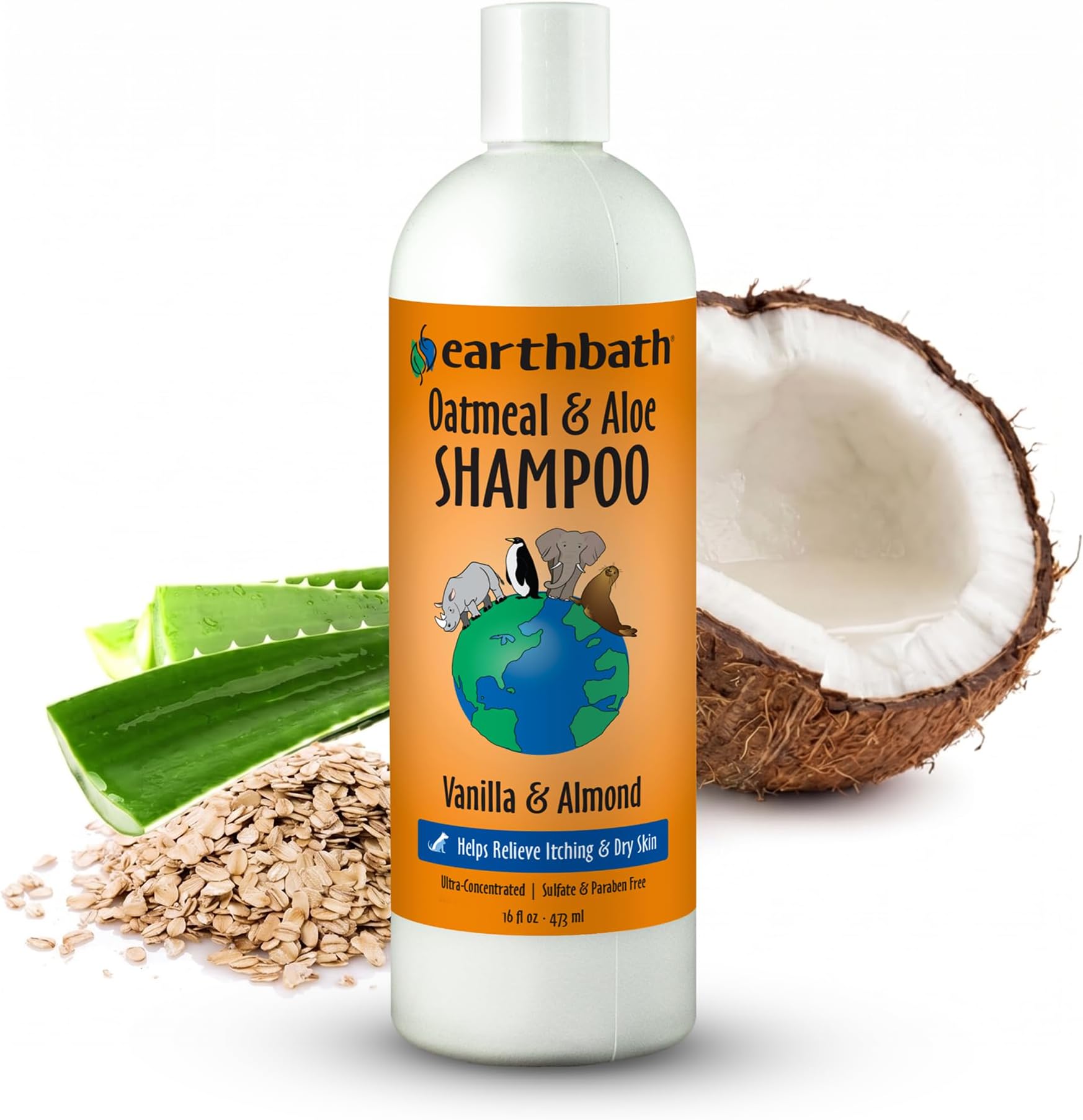 Earthbath Oatmeal and Aloe Itch Relief Pet Shampoo, 472 ml
