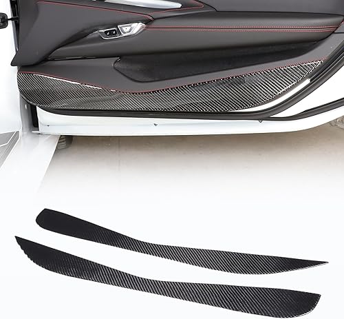 CHEAYAR Kit antipatadas de fibra de carbono real 3D suave para el interior de la puerta del auto, compatible con Corvette C8 Stingray Z06 Z51 2020