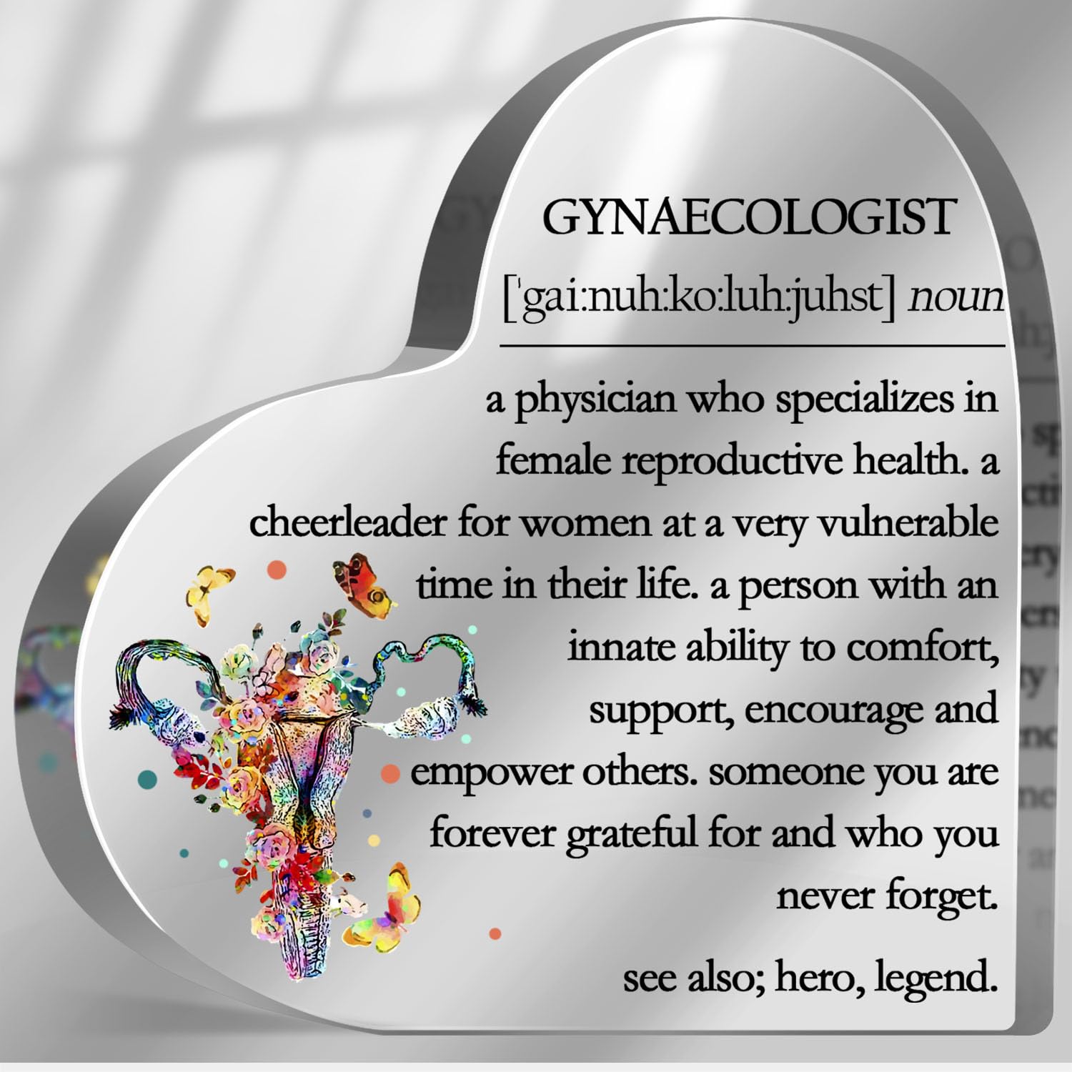 Gynaecologist Gifts, Thank You Gifts for Gynaecologist, Doctor Birthday Appreciation Graduation Gifts, Inspirational Desk Sign for Home Office, Retirement Gifts for Gynaecologist