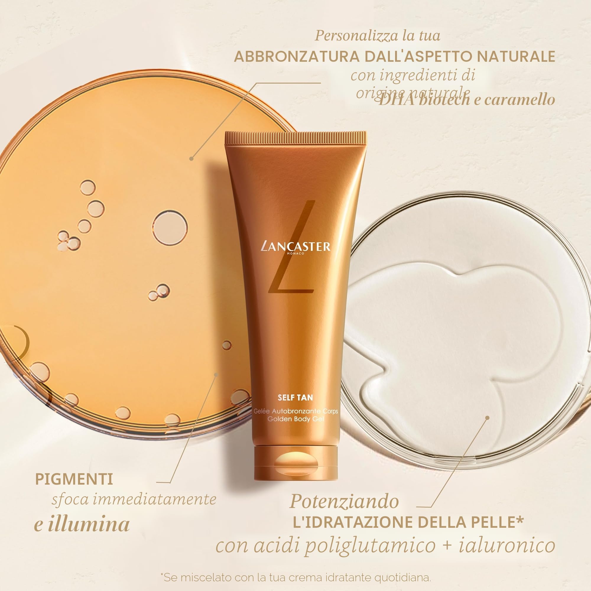 Lancaster Self Tan Golden Body Gel Autoabbronzante 2 in 1 125 ml
