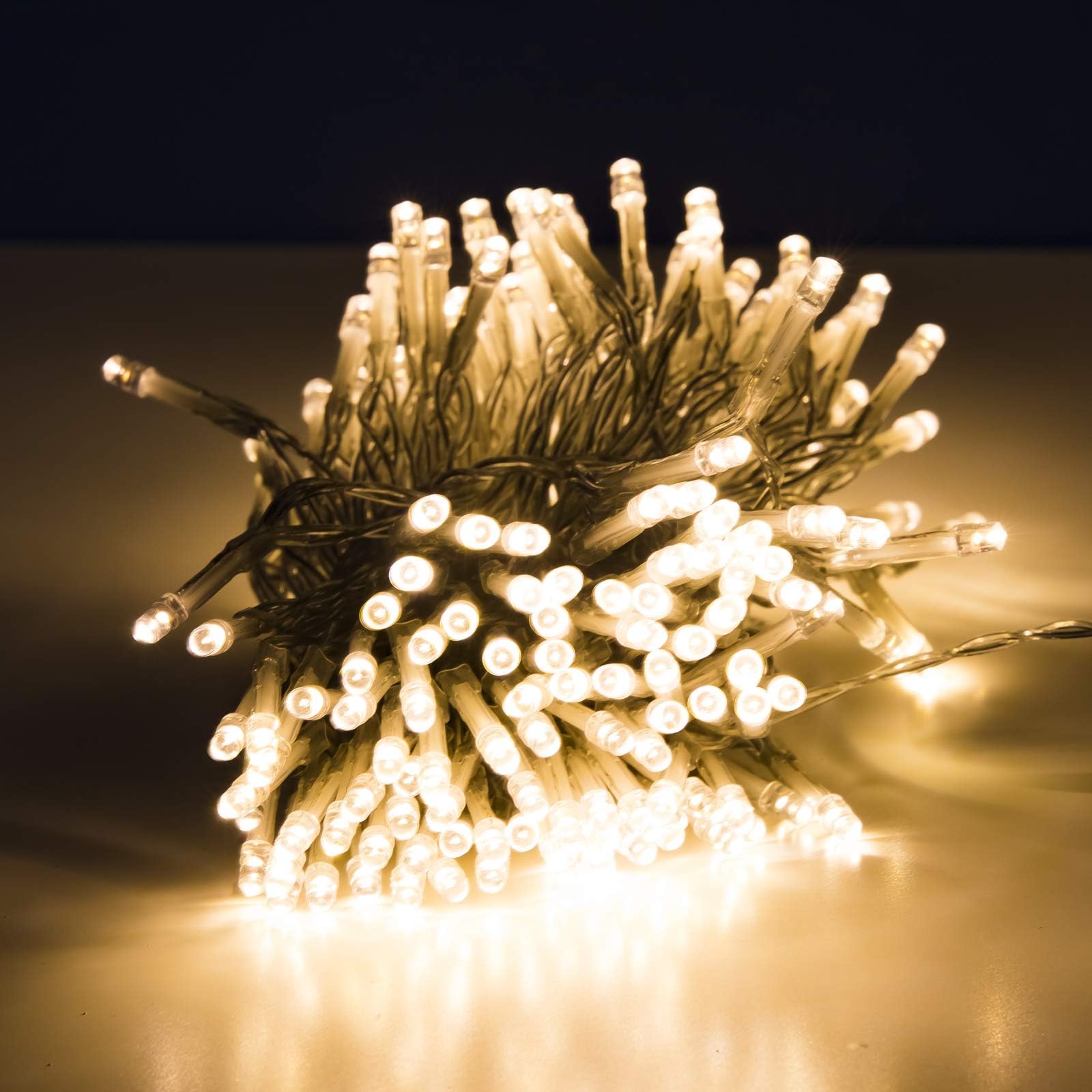 Led Lichterkette Mit Batterie Und Timer Für Außen Warmweiße LED Lichterkette mit Batterie und Timer | 14,5 m lang 192 LED