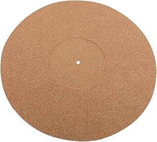 FOMIYES Cork Record Mat One Record Player Mat Turntable Vinyls Records Vinyl Record Mat Record Supplies Home Music Stuff Vinyl Record Player Accessories Anti-Static Cork Pad