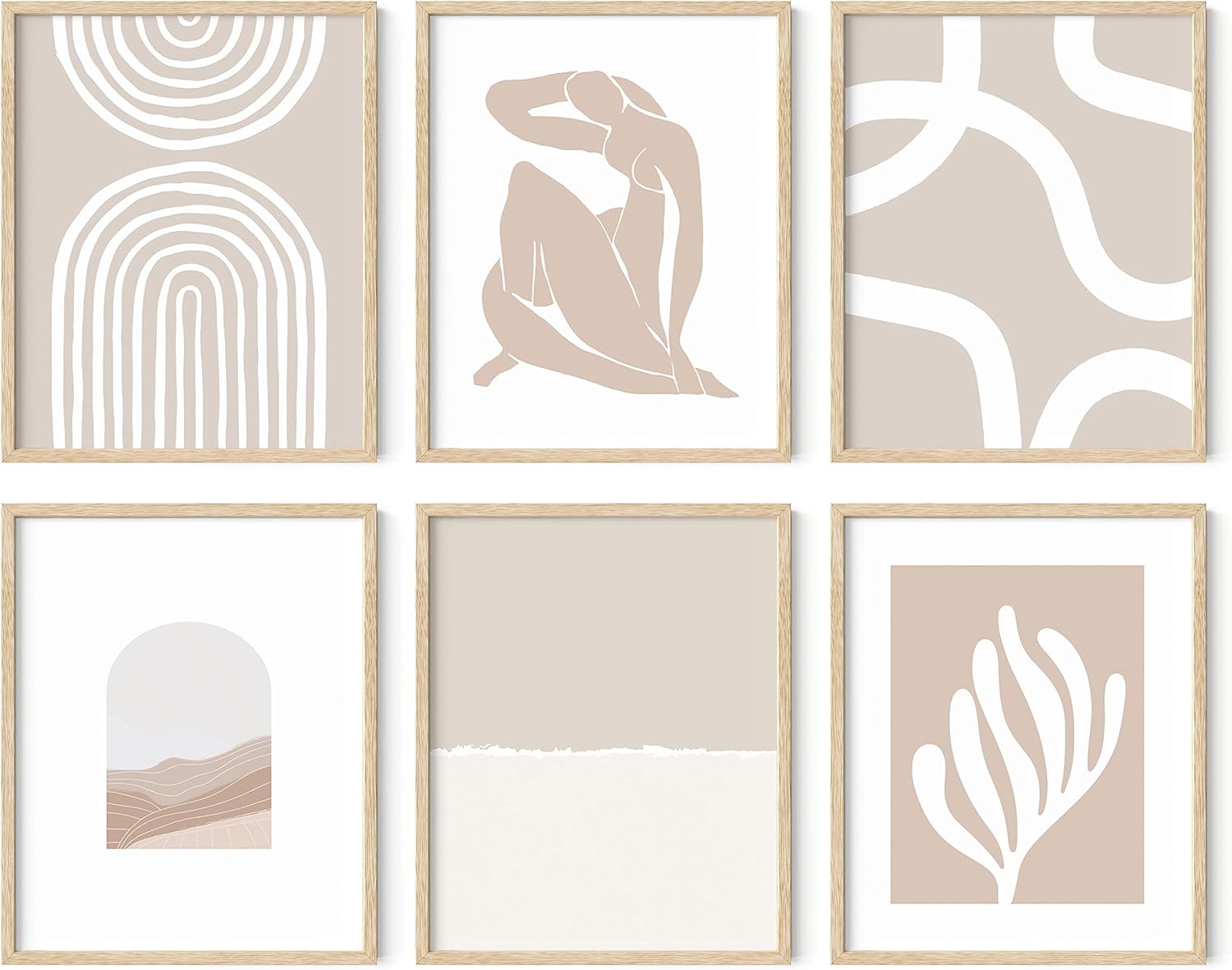 Haus and Hues Neutral Wall Art, Beige Wall Decor, Beige Wall Art, Wall