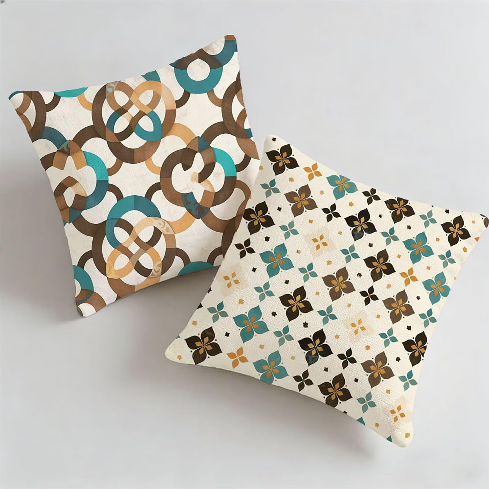 Housse de coussin extérieur 40x40cm beige pour sublimer votre balcon et terrasse