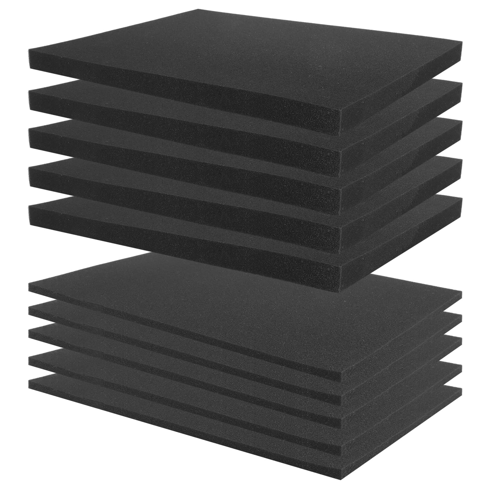 Lot de 10 plaques de mousse prédécoupée 400 x 300 mm Plaque de mousse pour boîte à outils, miniatures, millimètre hauteur : 25, épaisseur : 10