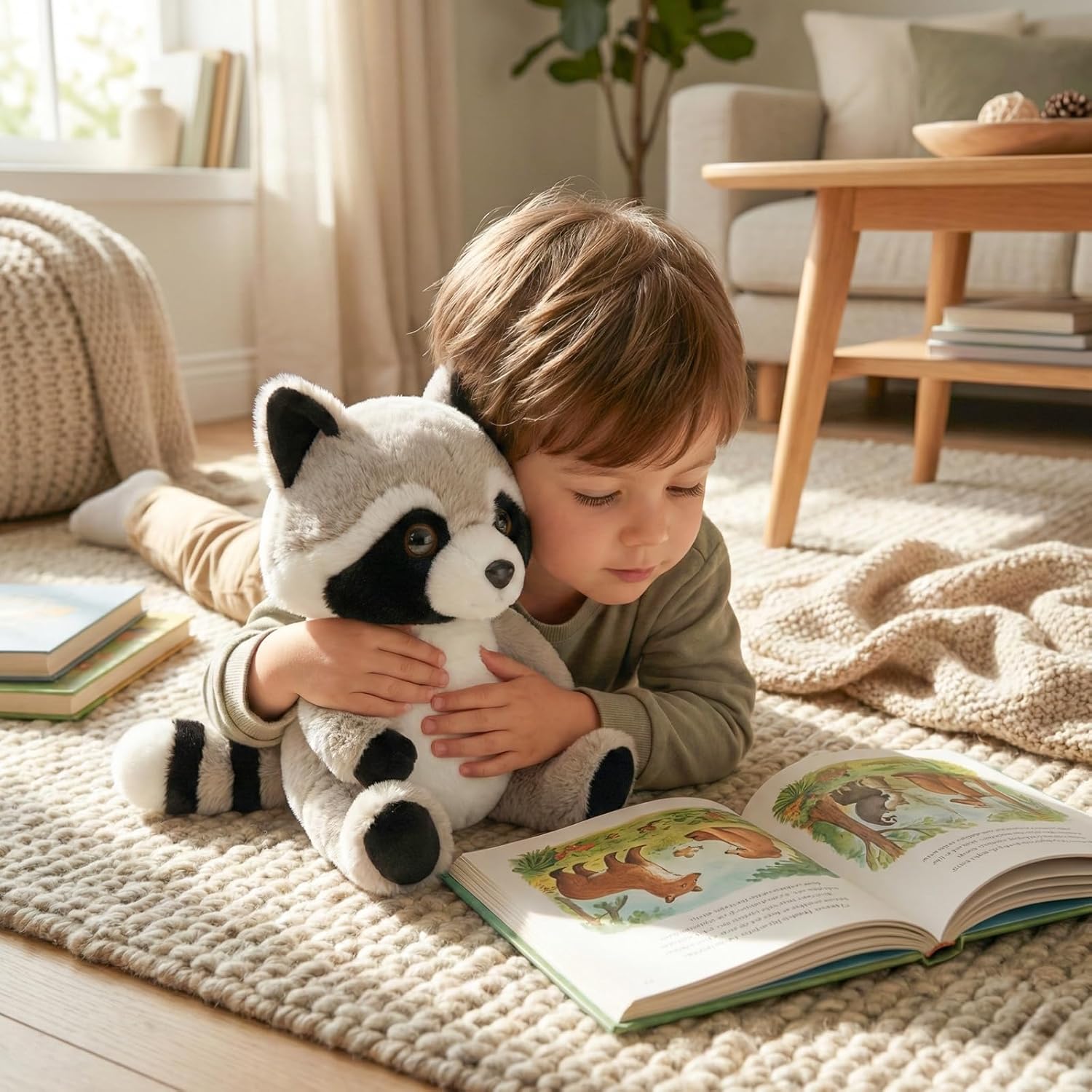 Coon Raccoon Stuffed Animals, Raccoon Plush Toys for Boy Girl Kids Birthday, 12 inches - Image 3