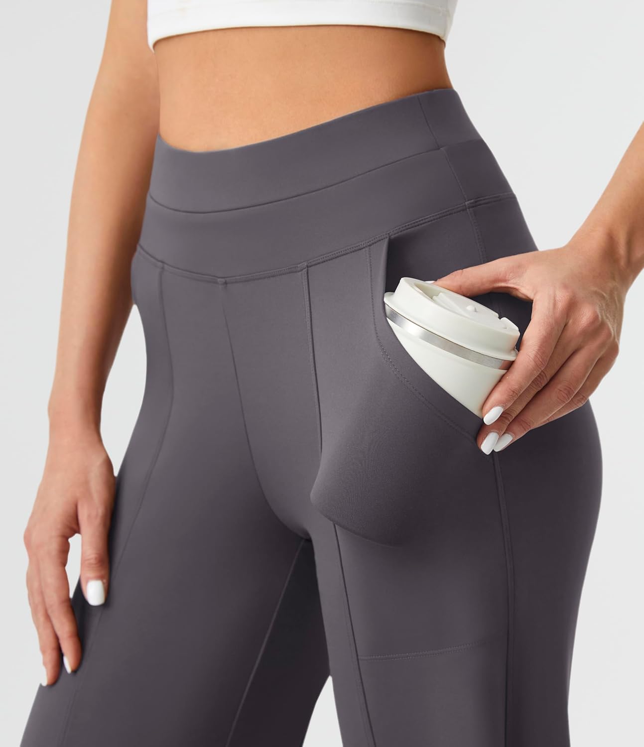 AFITNE Womens Wide Leg Pants High Waisted Business Casual Pants 29"/31" Pull On Dressy Yoga Lounge Trousers - Image 5