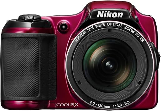 Nikon COOLPIX L820 16 MP Digital Camera with 30x Zoom Red