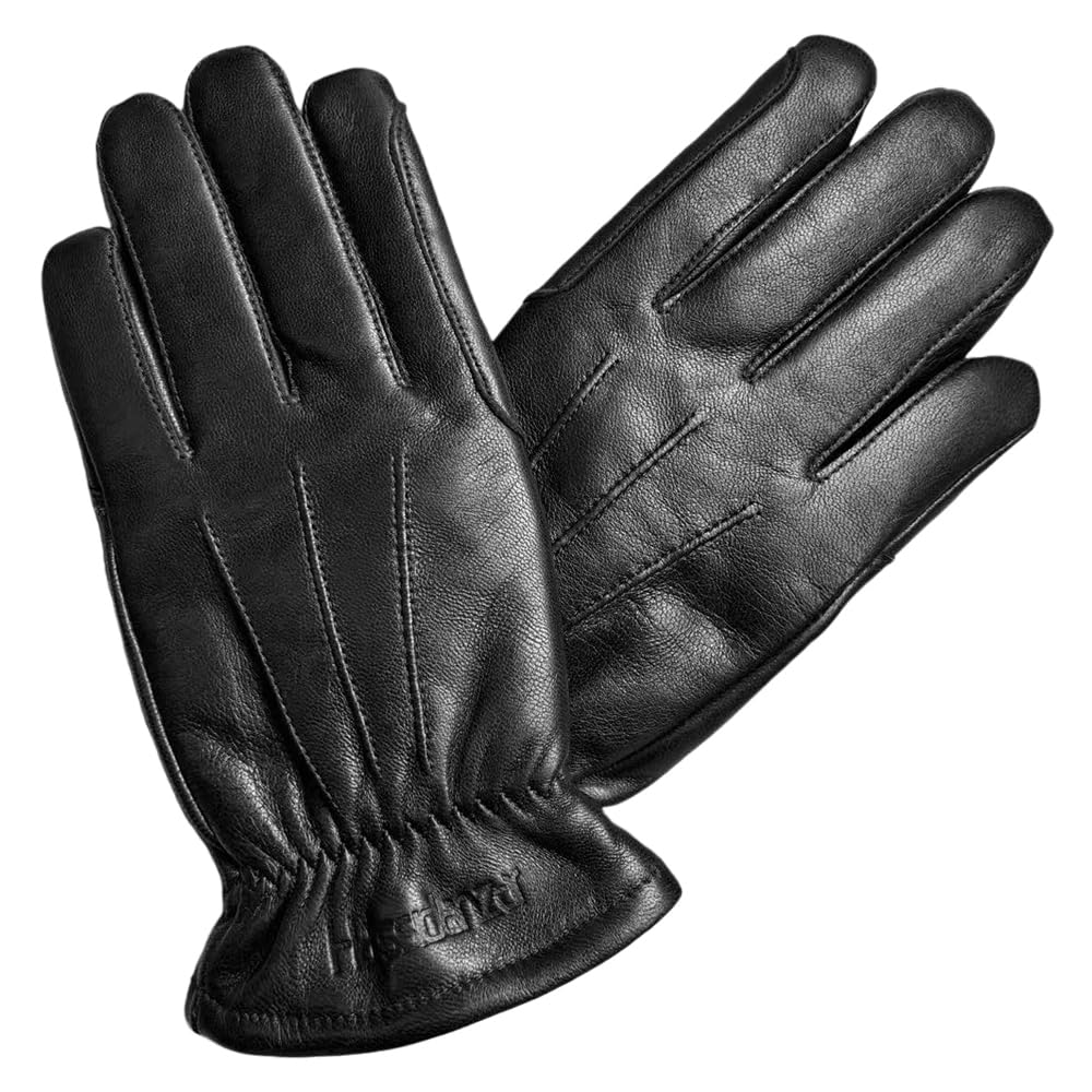 Harssidanzar DM301 Gants d'équitation en cuir, gants d'équitation d'hiver, doublure cachemire, gants d'équitation