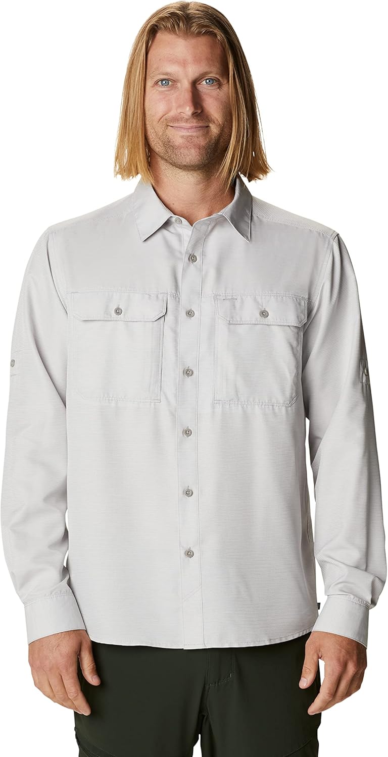Mountain Hardwear Men's Canyon Long Sleeve Shirt for Camping, Hiking, and Everyday Wear | Moisture-Wicking and Breathable