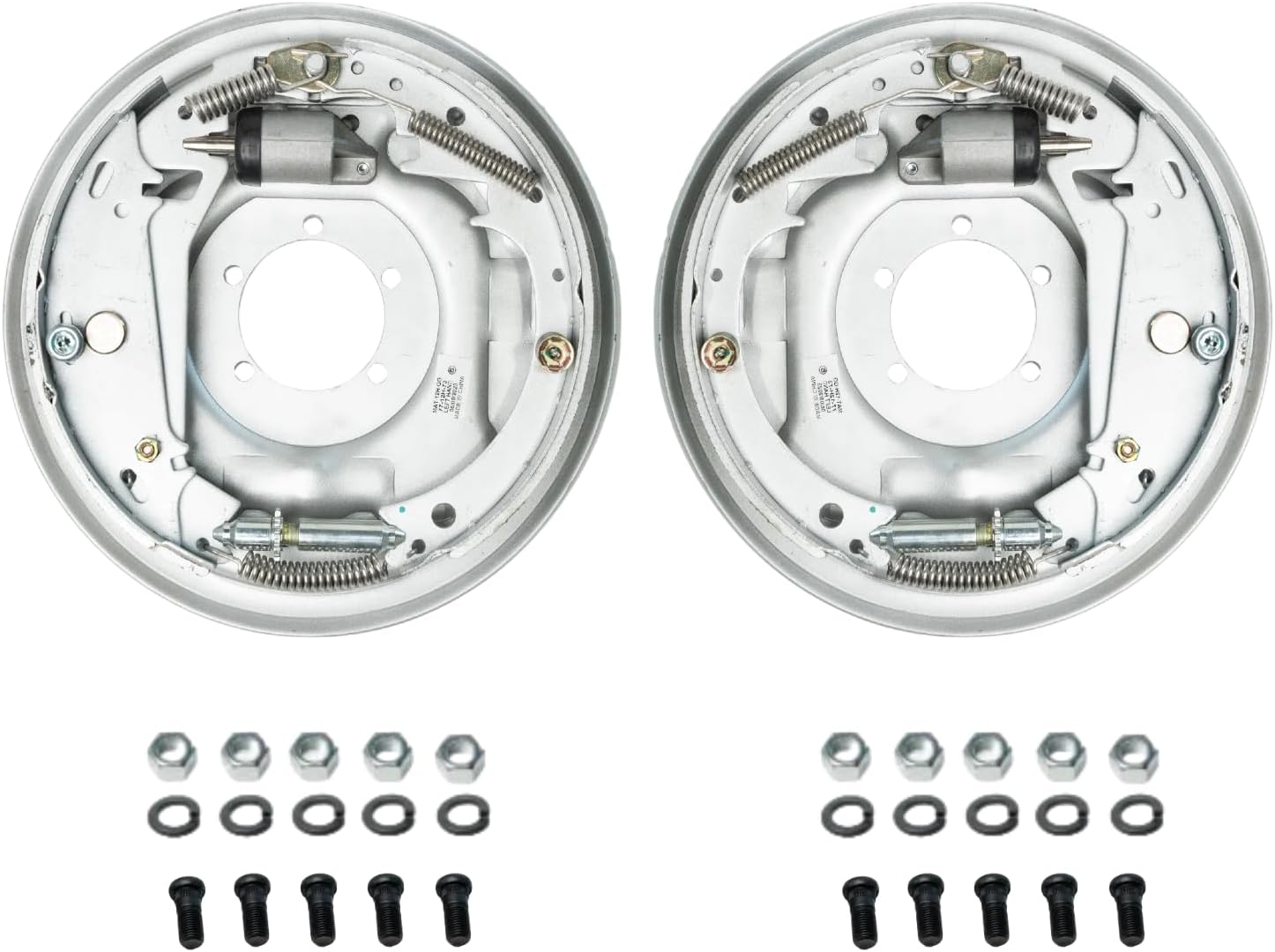 12"x2" Hydraulic Trailer Brakes – Free Backing, 1 Pair 12 Trailer Brake for 7000 lb Axles – Replaces Dexter 023-580-00/023-581-00 – 5 Bolt – Marine Coated