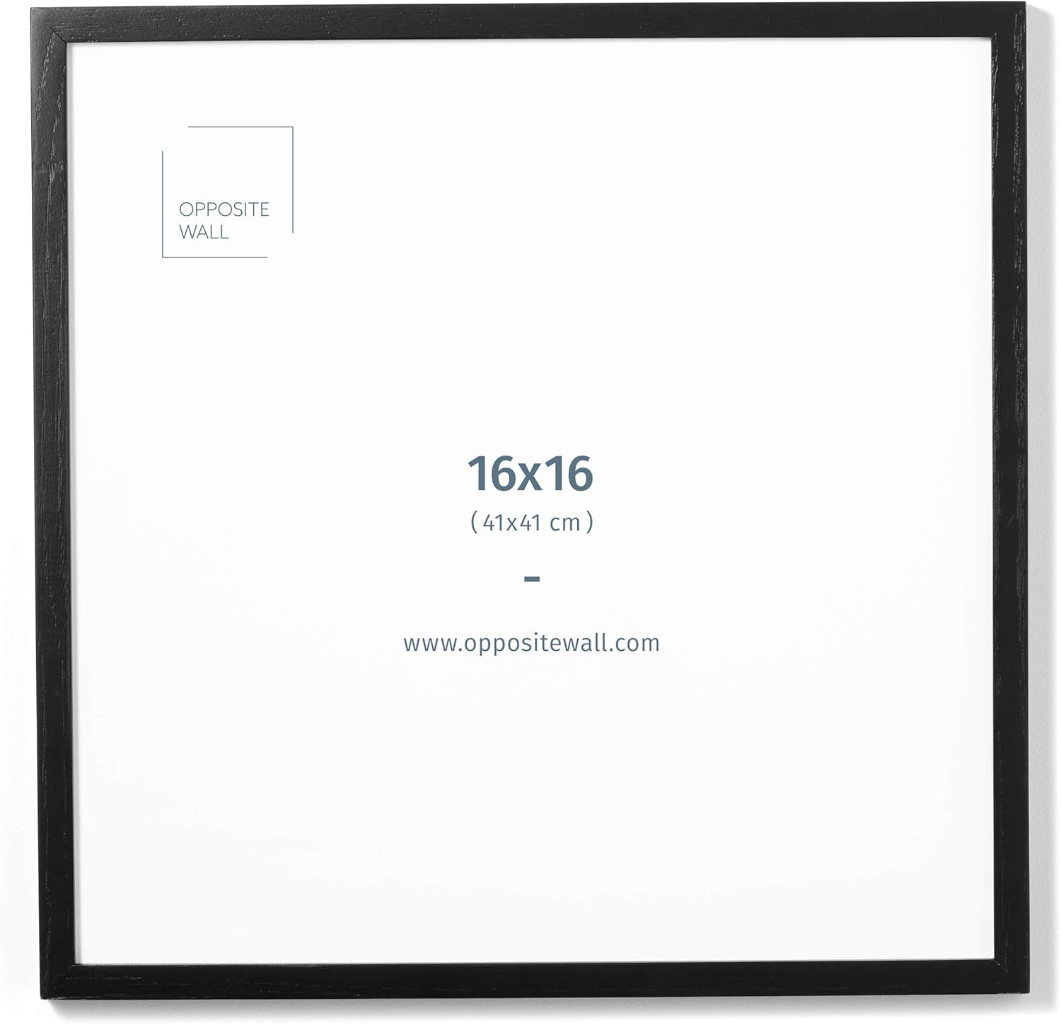 (16x16 in 41x41 cm) Black Solid Oak Wood Picture Frame Poster Frame